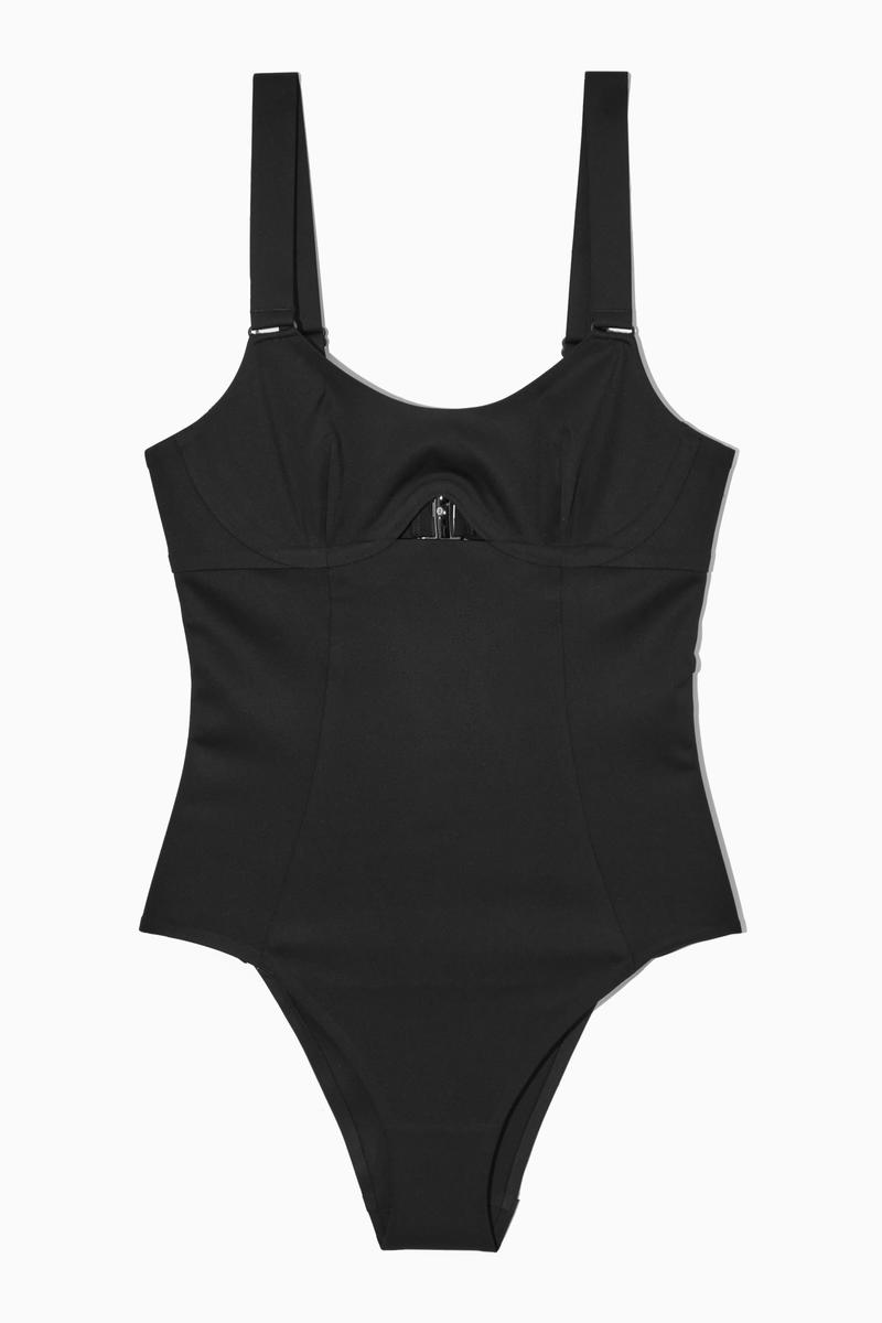 Cut-Out Scoop-Neck Swimsuit