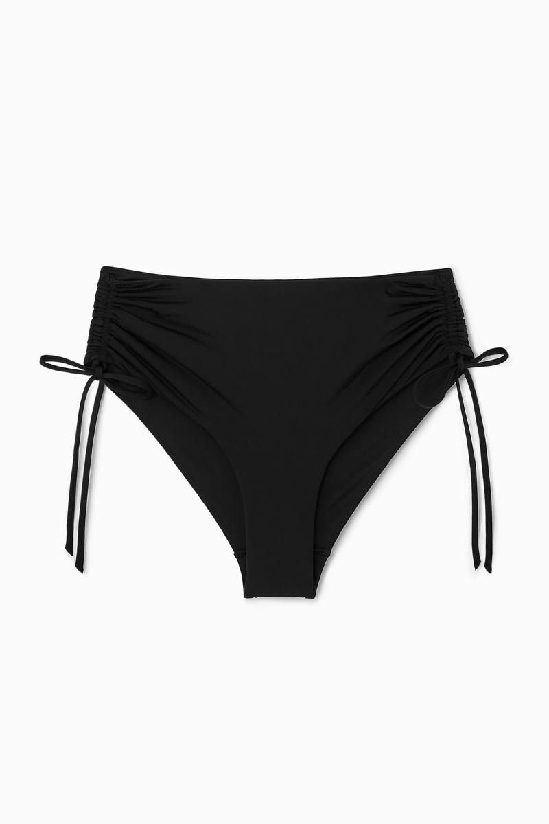 Ruched High-Waisted Bikini Briefs