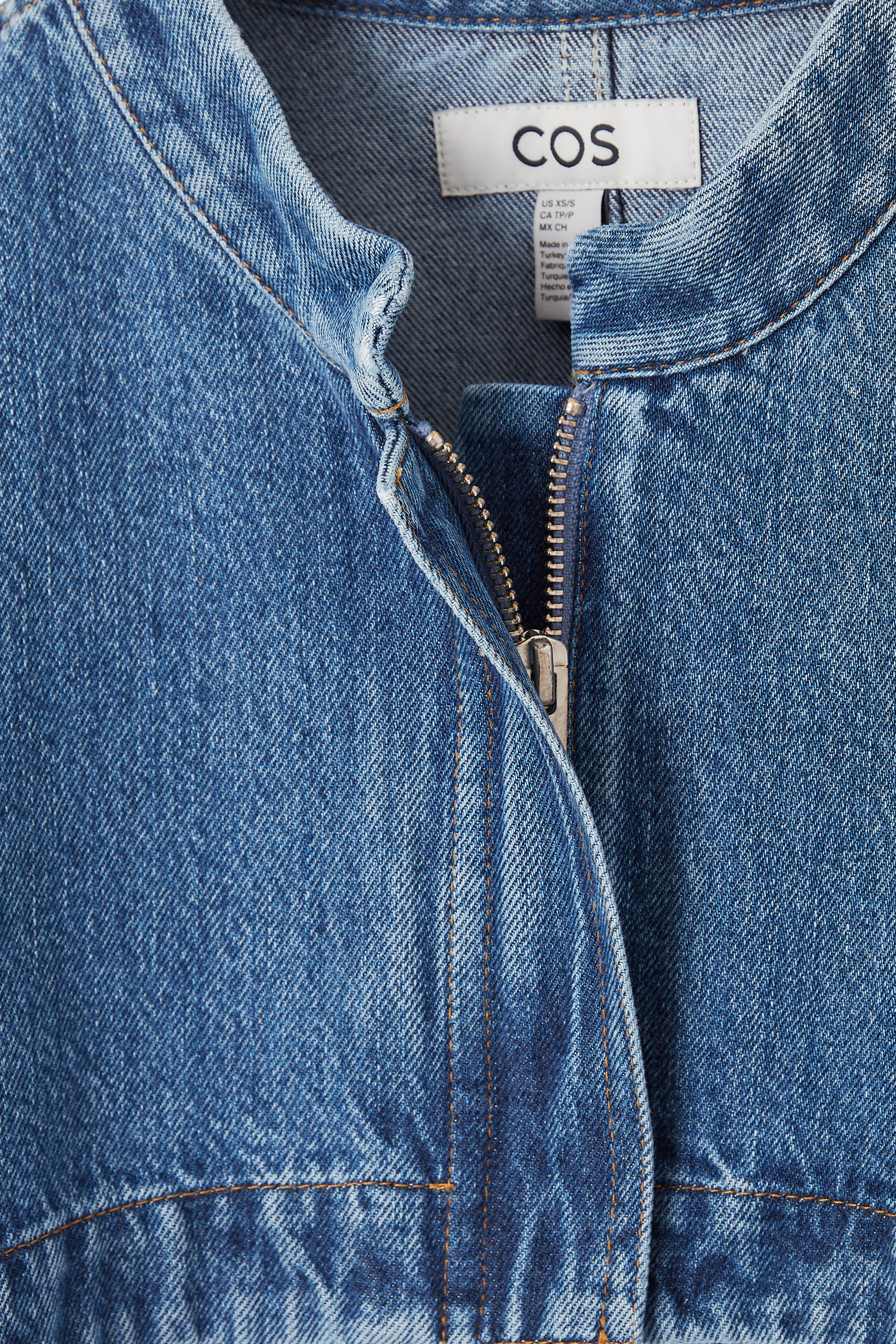 SPRAYED-DENIM JACKET - DARK BLUE