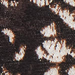 dark brown / feather print