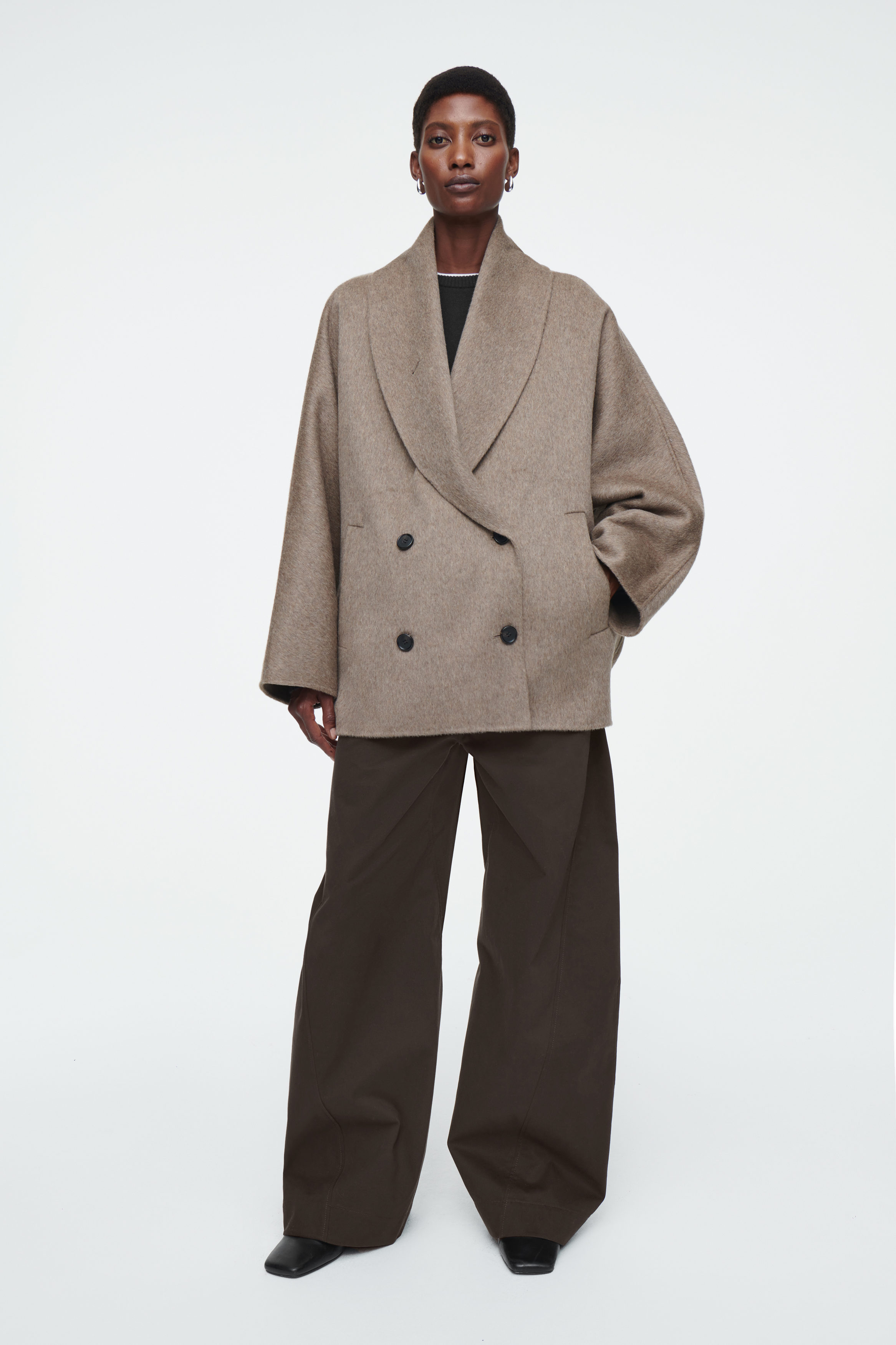 ジャケット・アウター Cornier 24aw DOUBLE CLOTH PEA COAT Amazon.com: Roebuck & Co. Girls Gray Single Breast Pea-coat