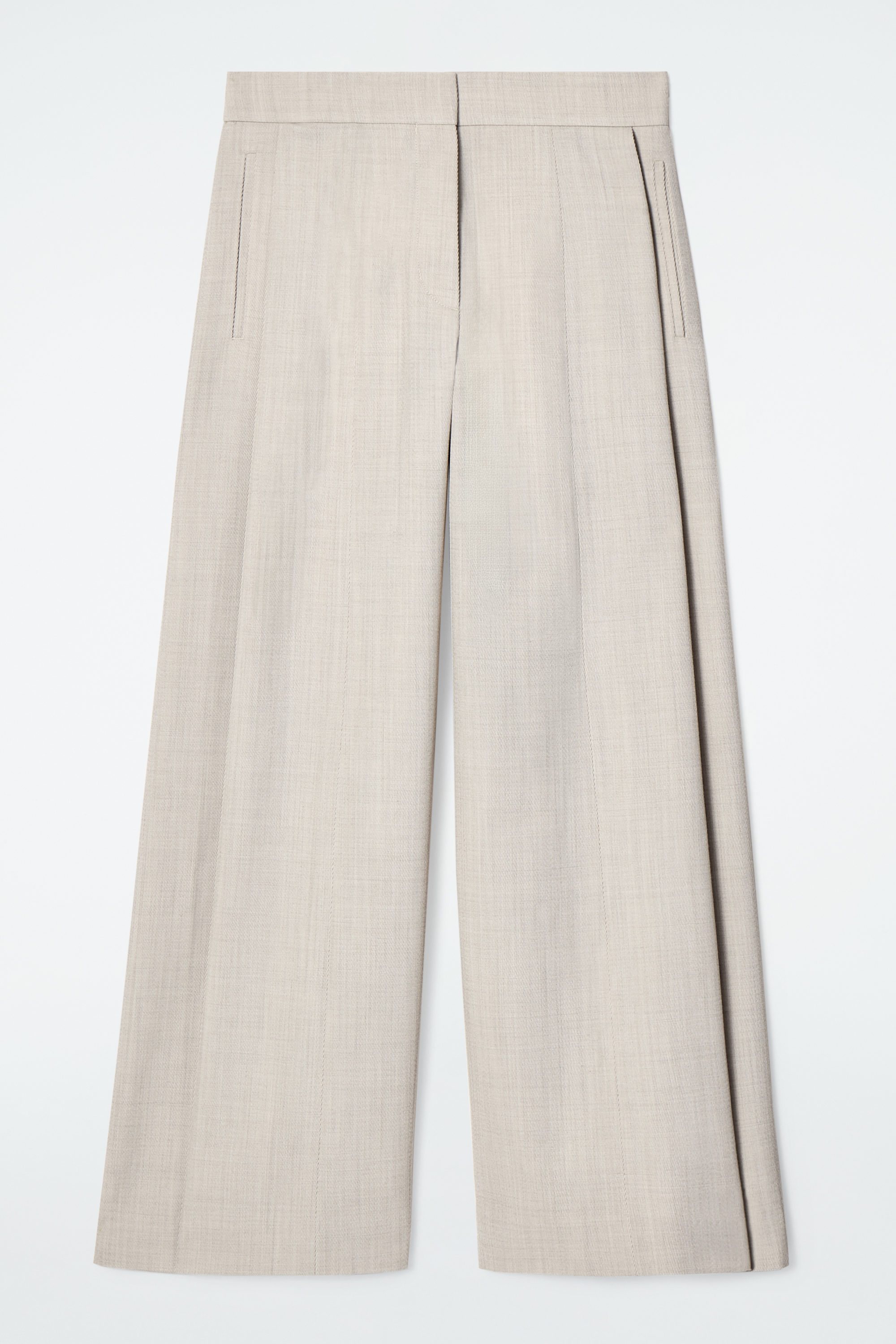 Coated-jersey wide-leg trousers, dark brown | MAX&Co.