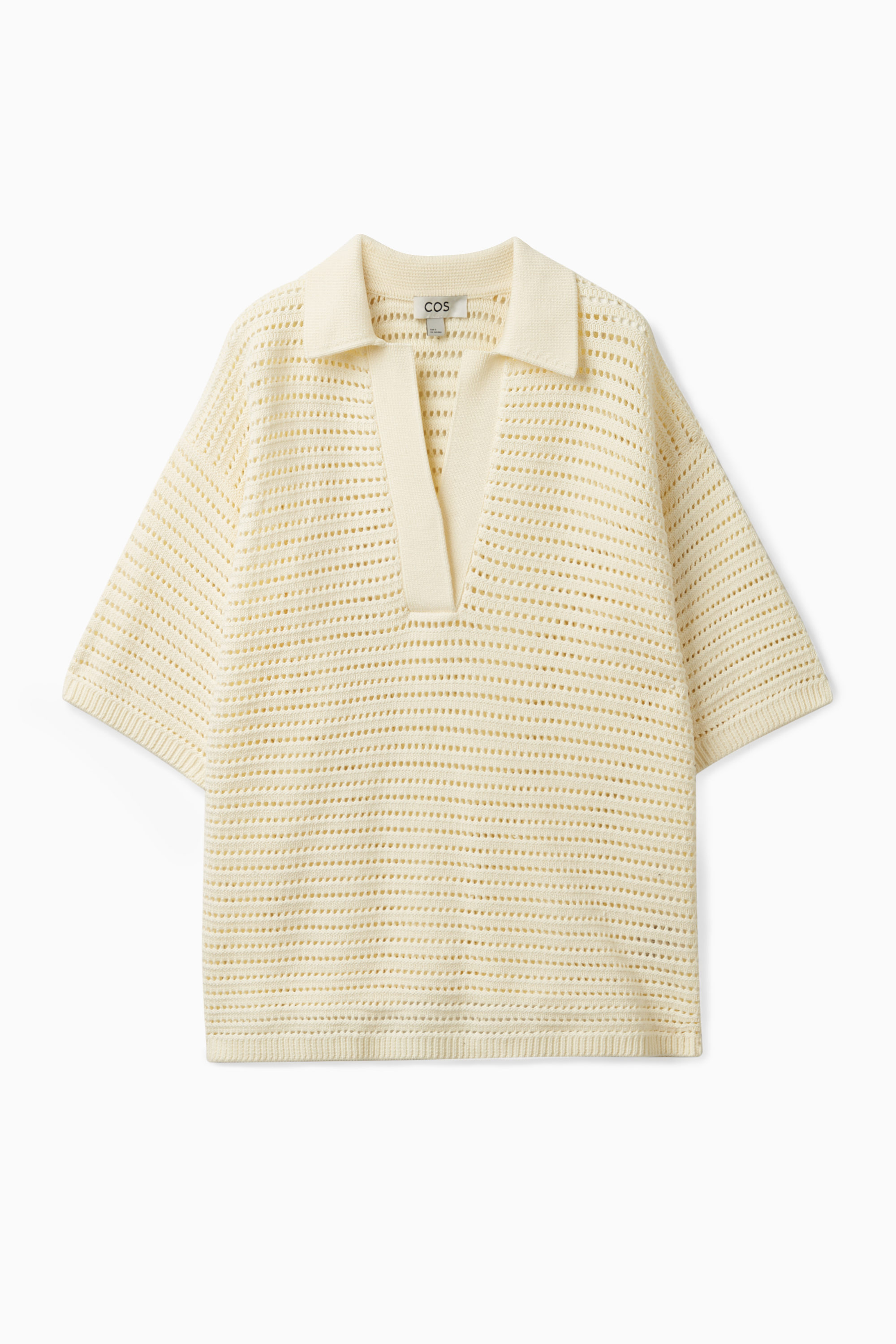 OVERSIZED OPEN-KNIT COTTON TOP