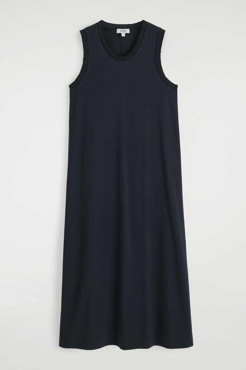 Cos Robe Midi Froncée En Coton