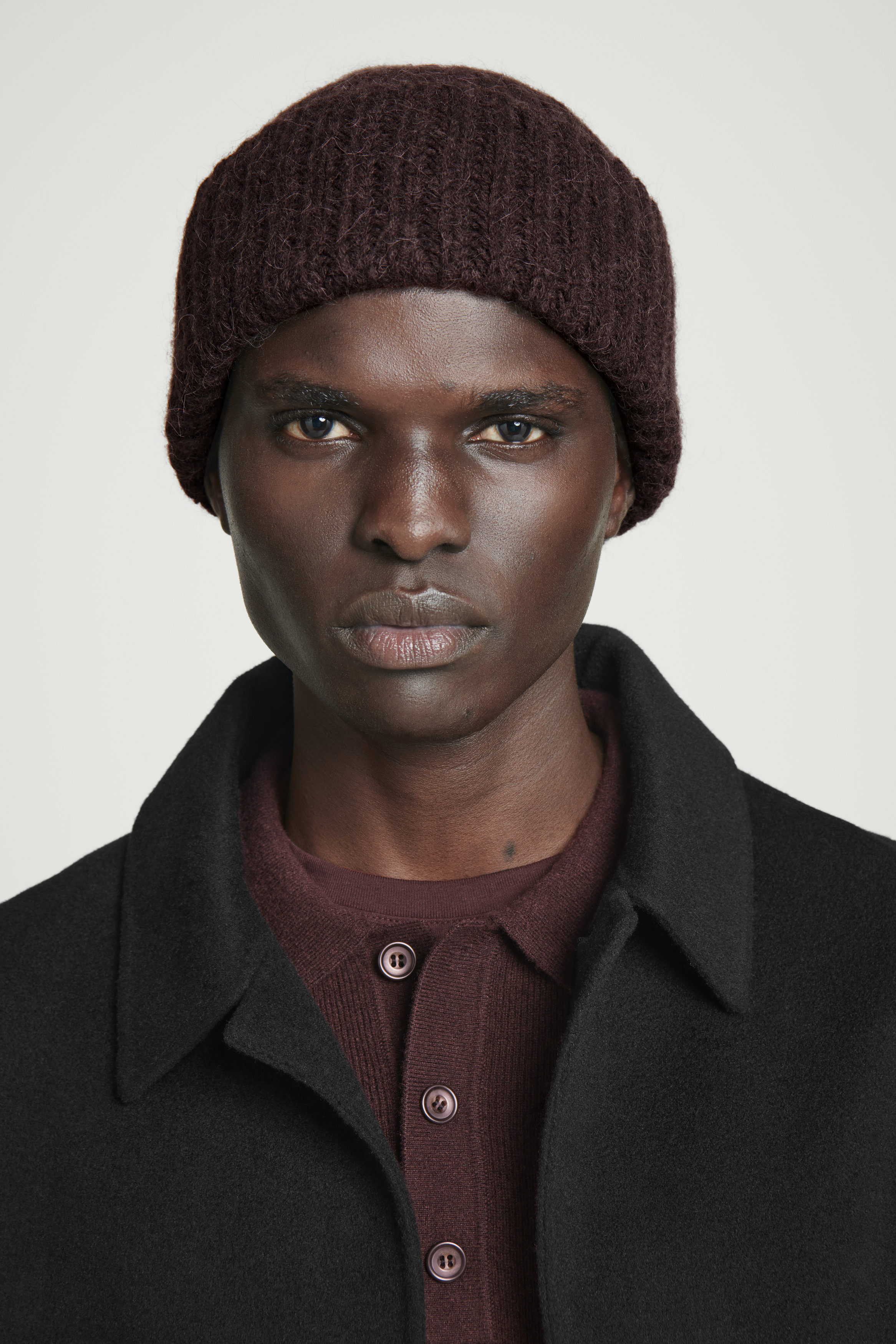 RIBBED ALPACA-BLEND BEANIE - BRIGHT RED | COS