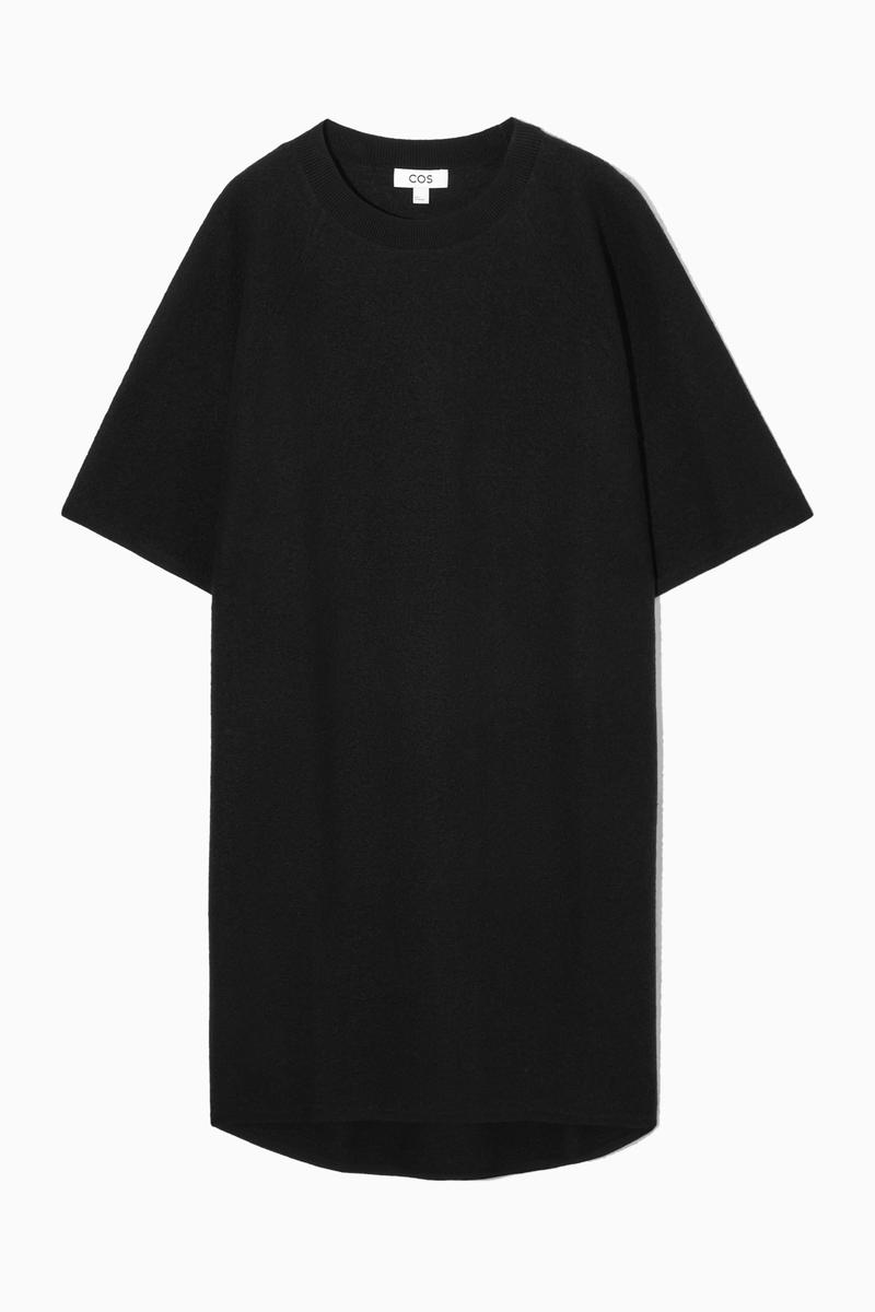 Oversized-Fit Wool T-Shirt Dress