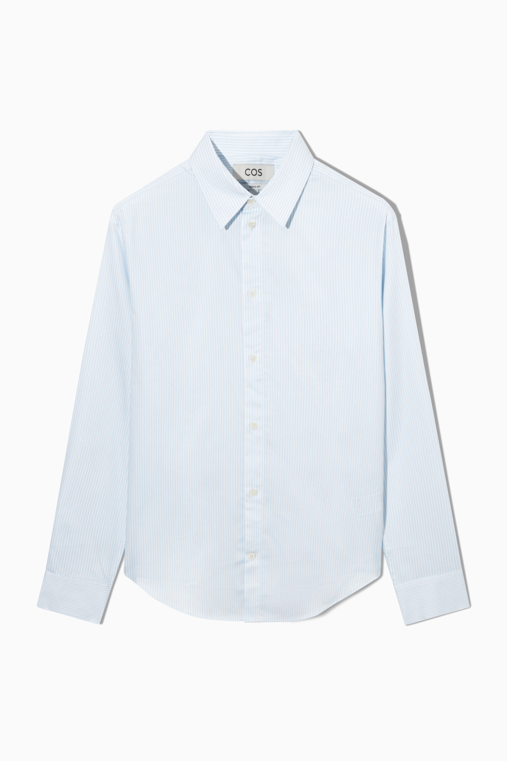 COS Lace Detailed Poplin Shirt in WHITE