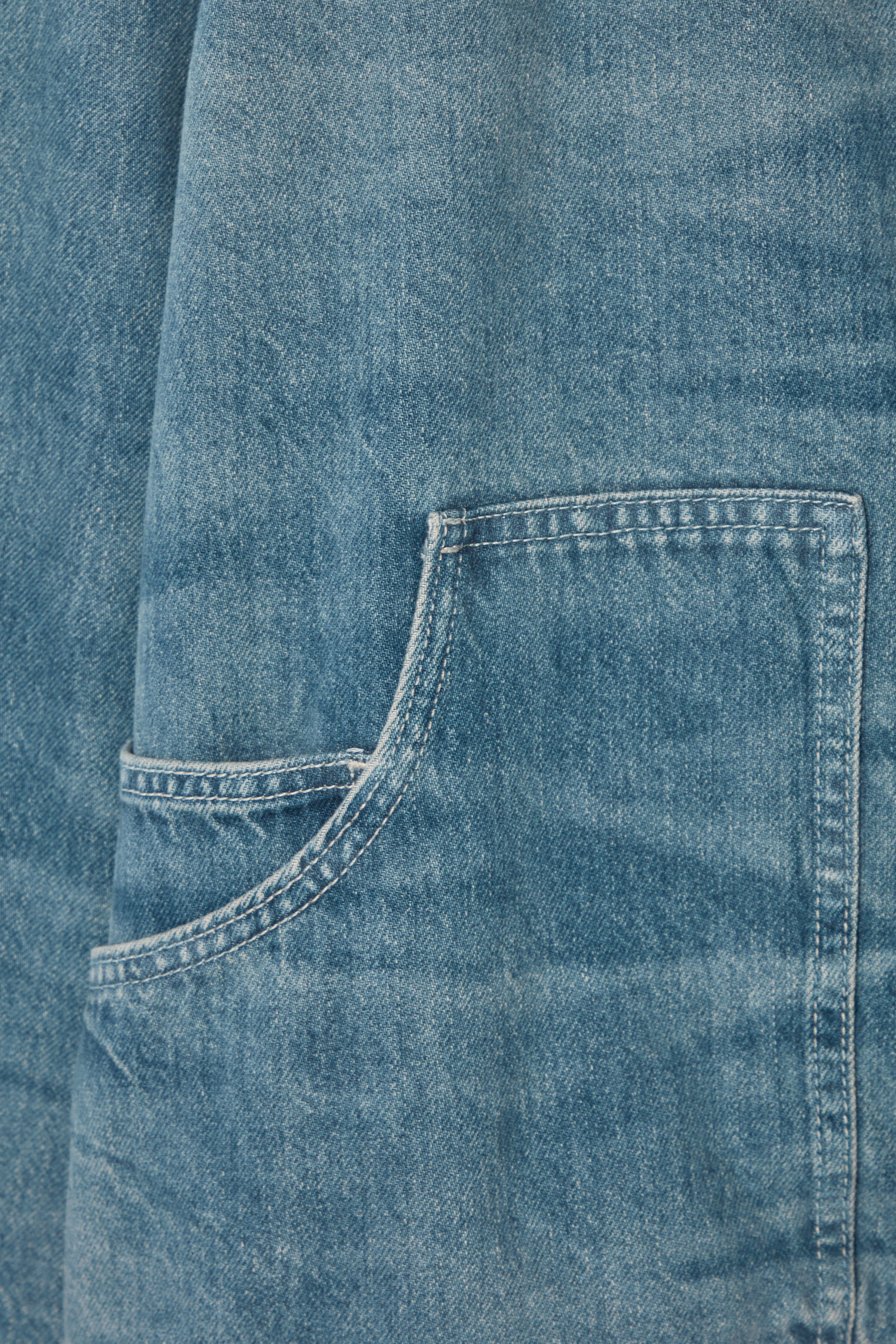 RELAXED DENIM JACKET - WASHED BLUE RELAXED DENIM JACKET - WASHED BLUE