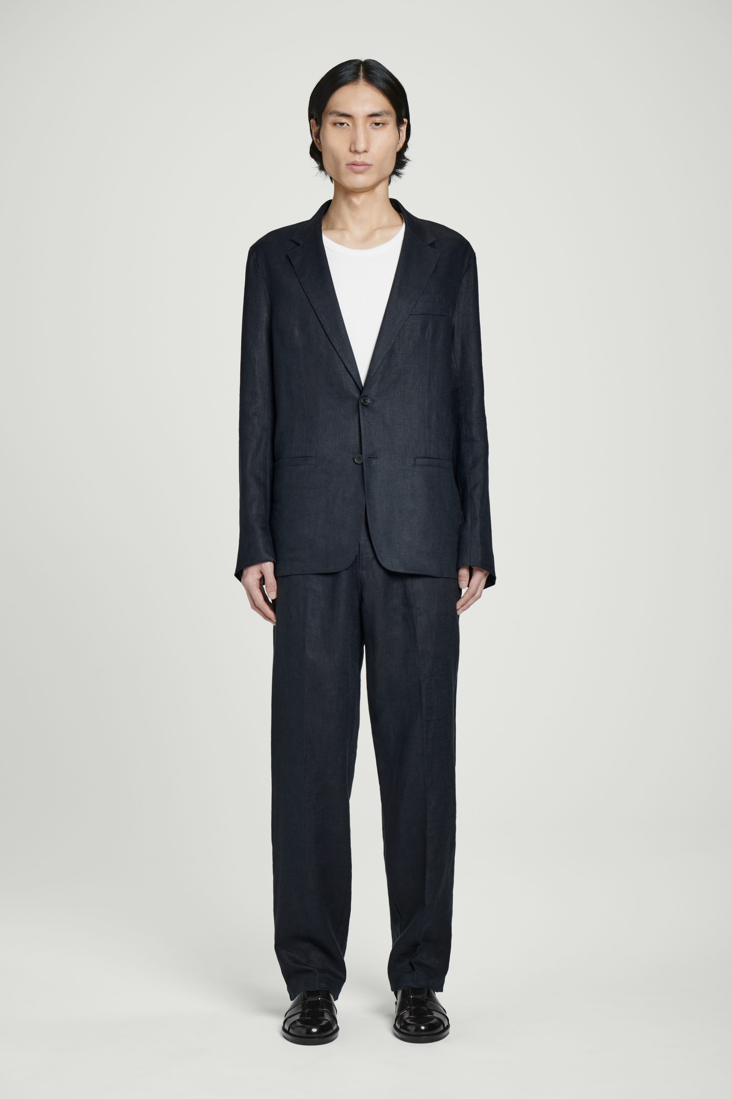 PANTALÓN TAPERED-FIT DE LINO