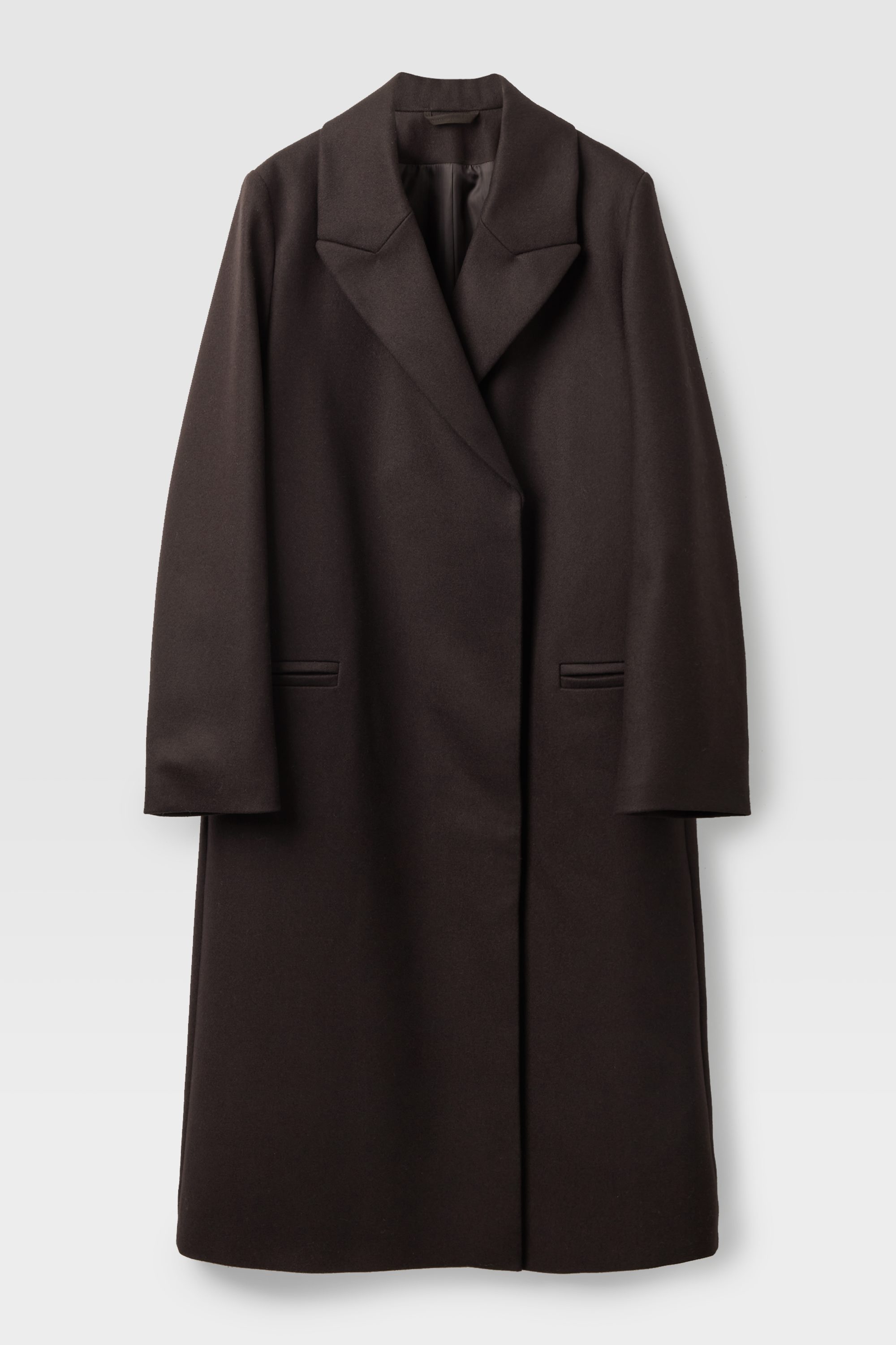 Pea Coat Cos Brown Coat Double Breasted Wool Cos Classic Long