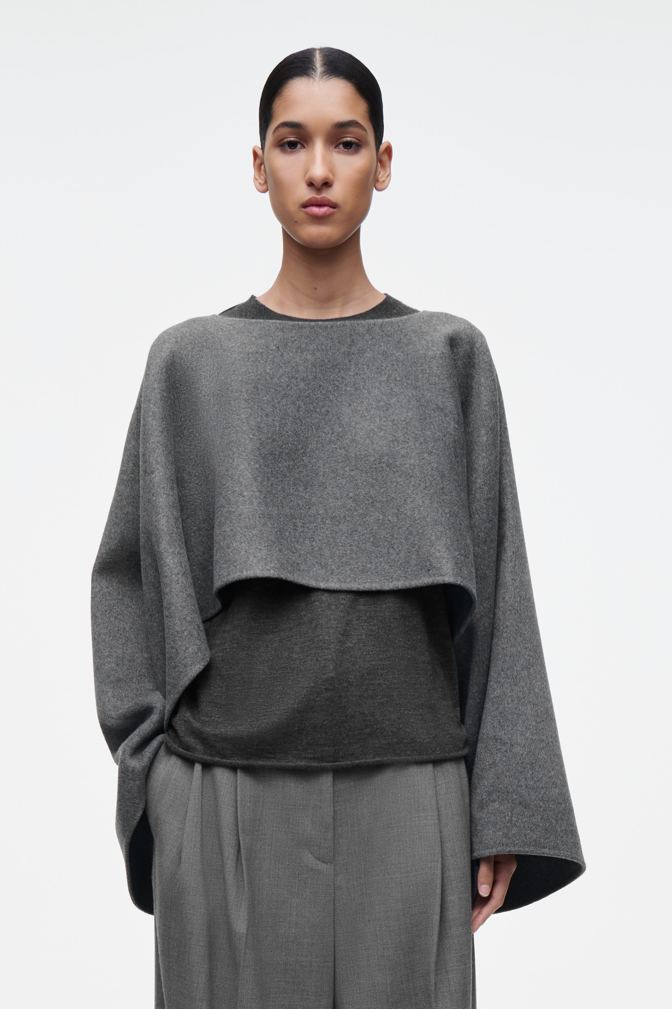 COS Wool Mix Hybrid Cape | endource