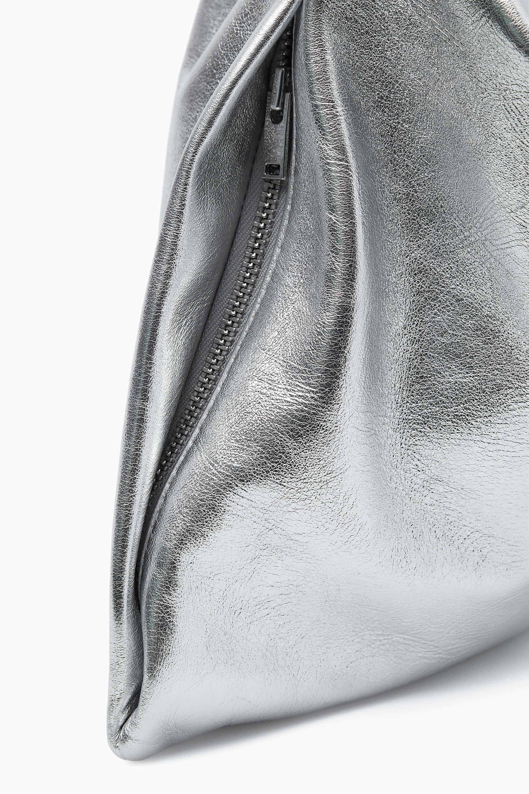 WRISTLET POUCH - LEATHER - SILVER | COS
