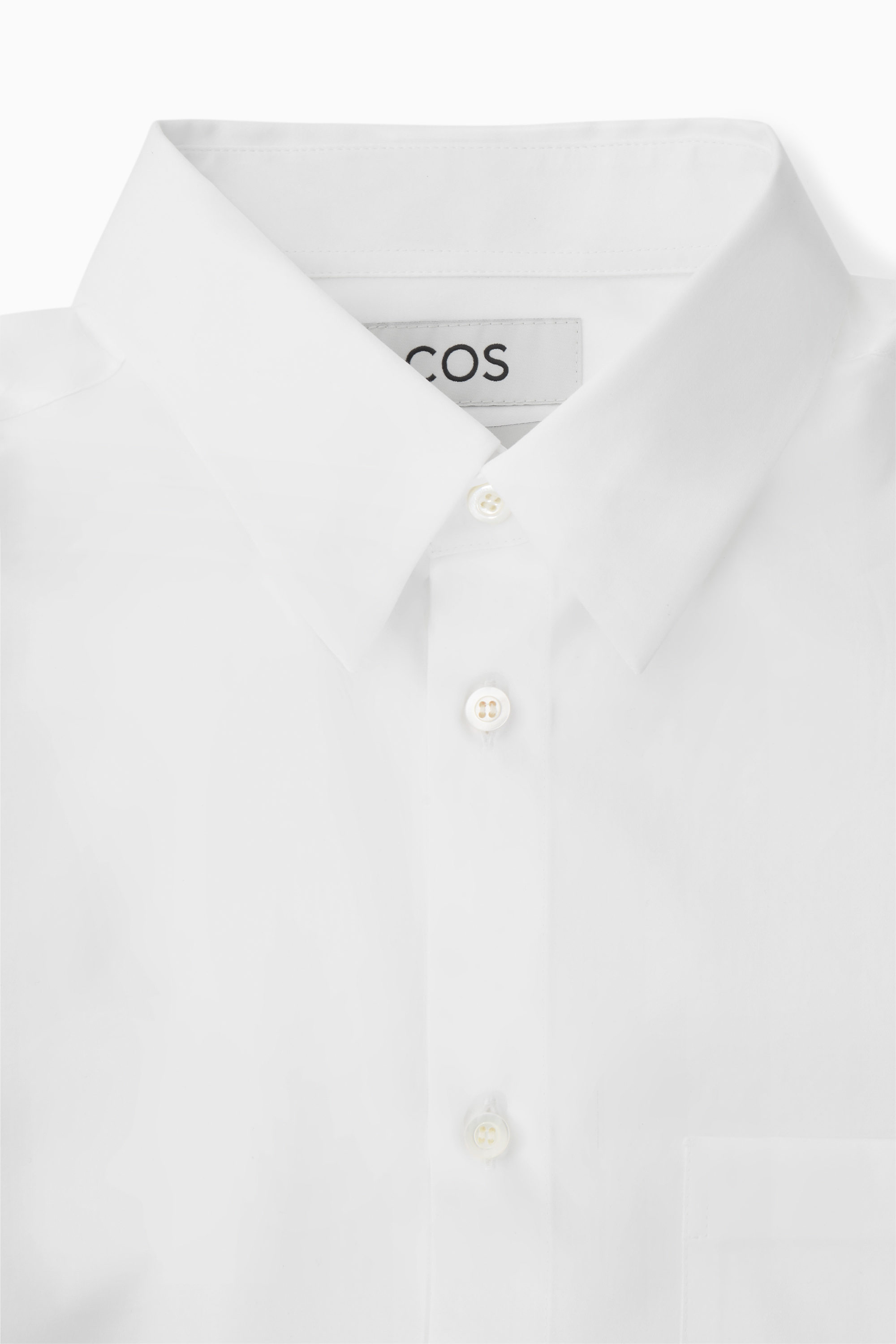 PATCH-POCKET COTTON SHIRT - WHITE | COS