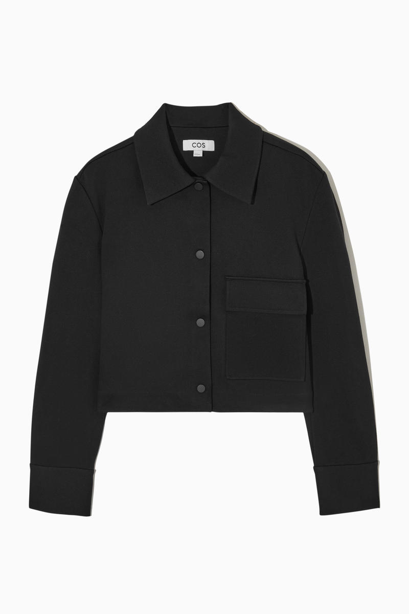 Cropped Twill Jacket