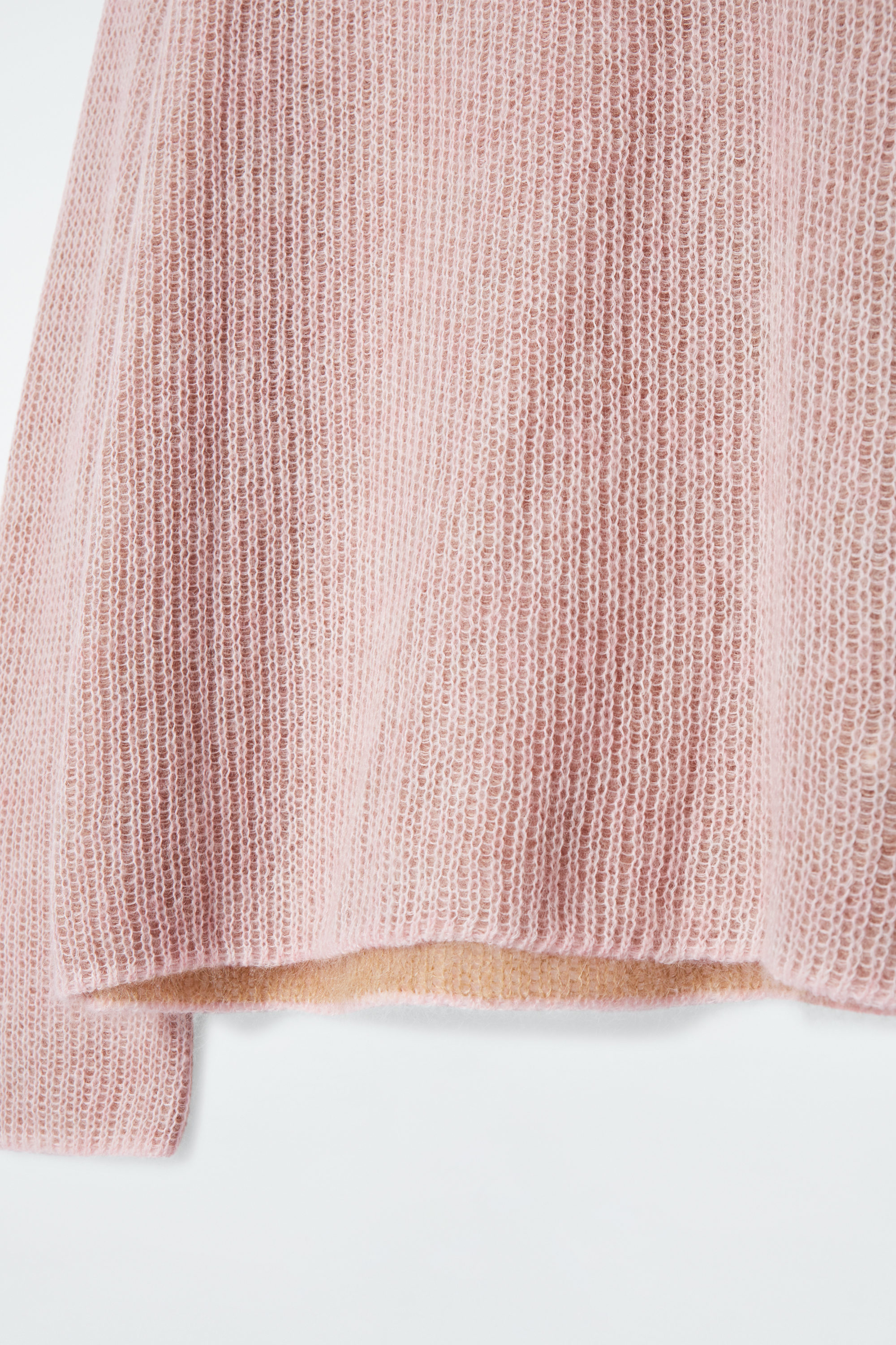 kone モヘア 2-tone pullover ピンク・ブルー mohair knit pullover（light pink）プルオーバーモヘアニット