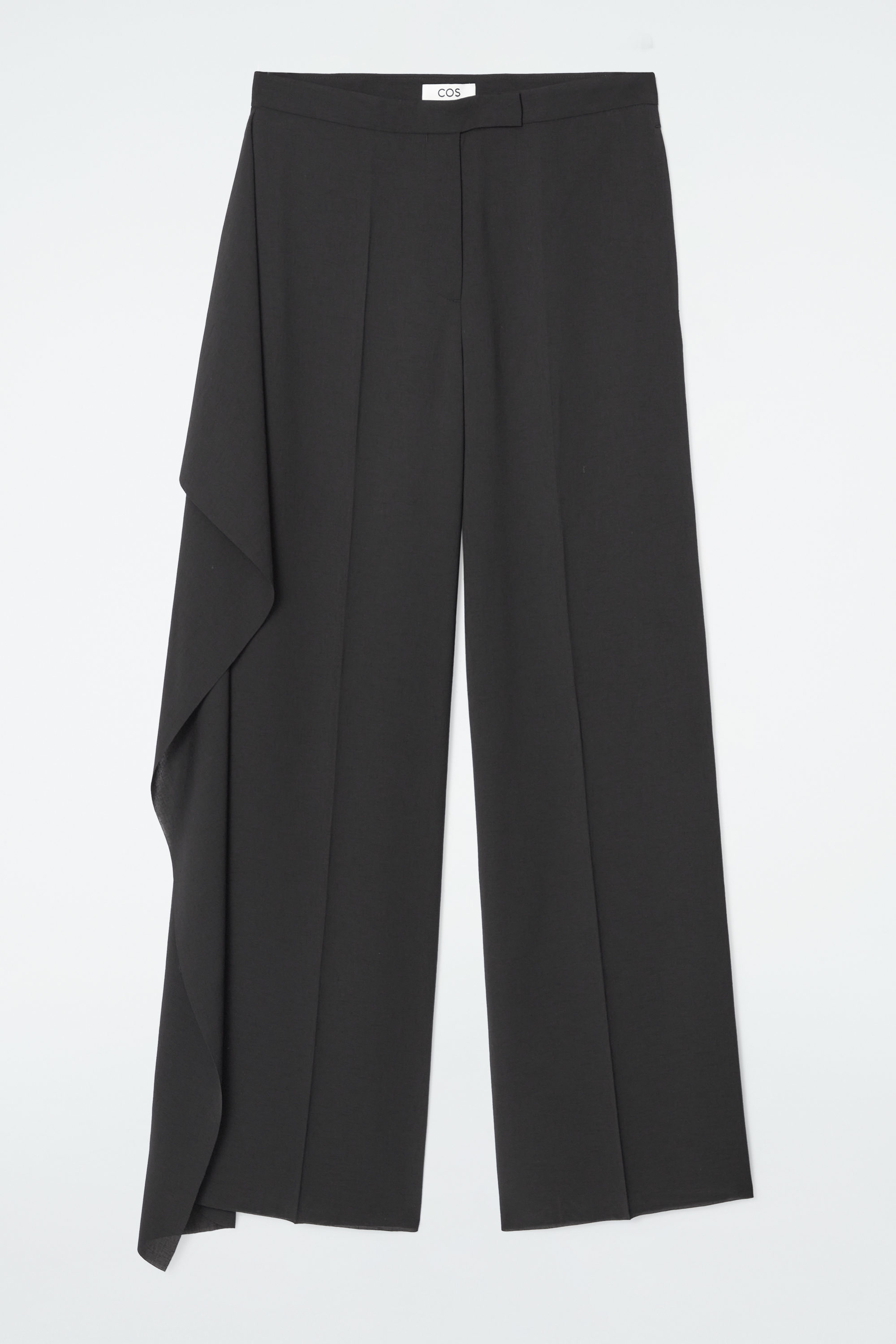 【人気商品】 DRAPED RELAXED STRAIGHT-LEG BLACK - TROUSERS パンツ