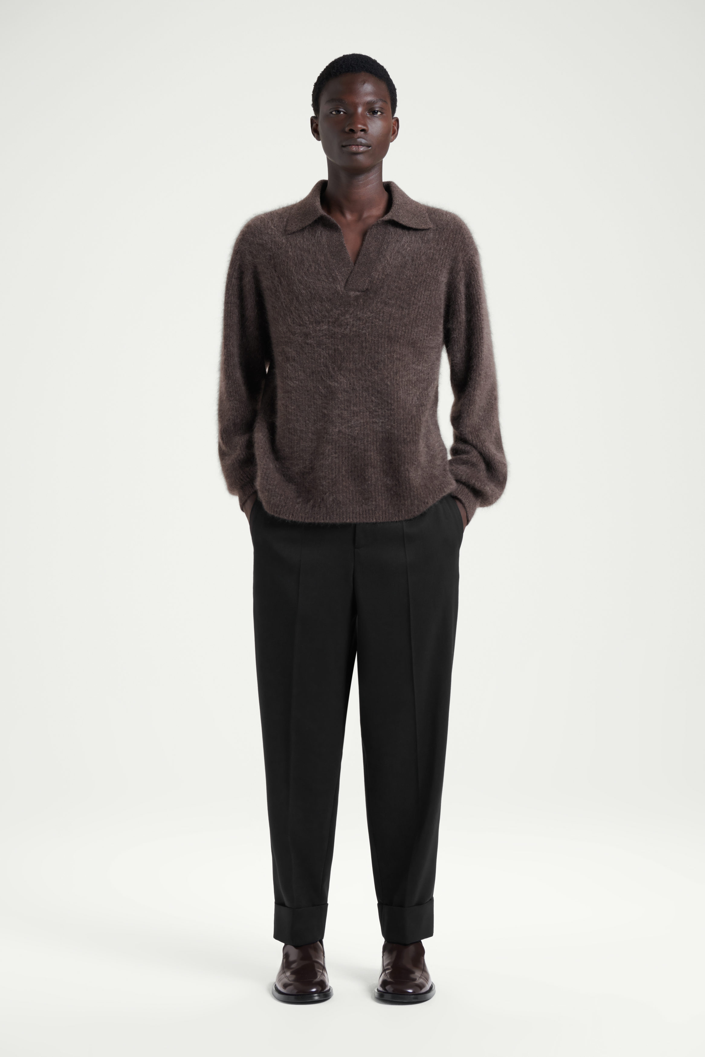 THE FOLD-UP TAPERED TROUSERS - CARBON