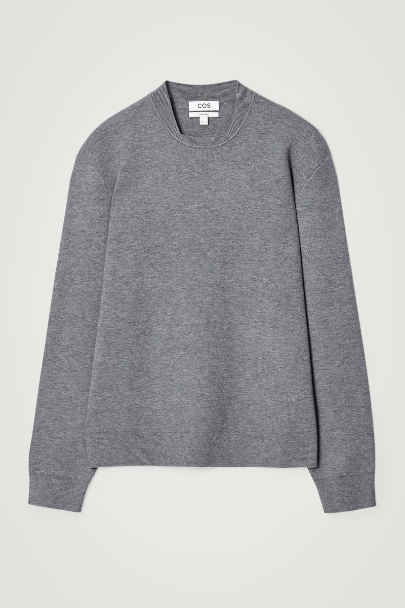 Double-Faced Bomber-Neck Knitted Jumper
