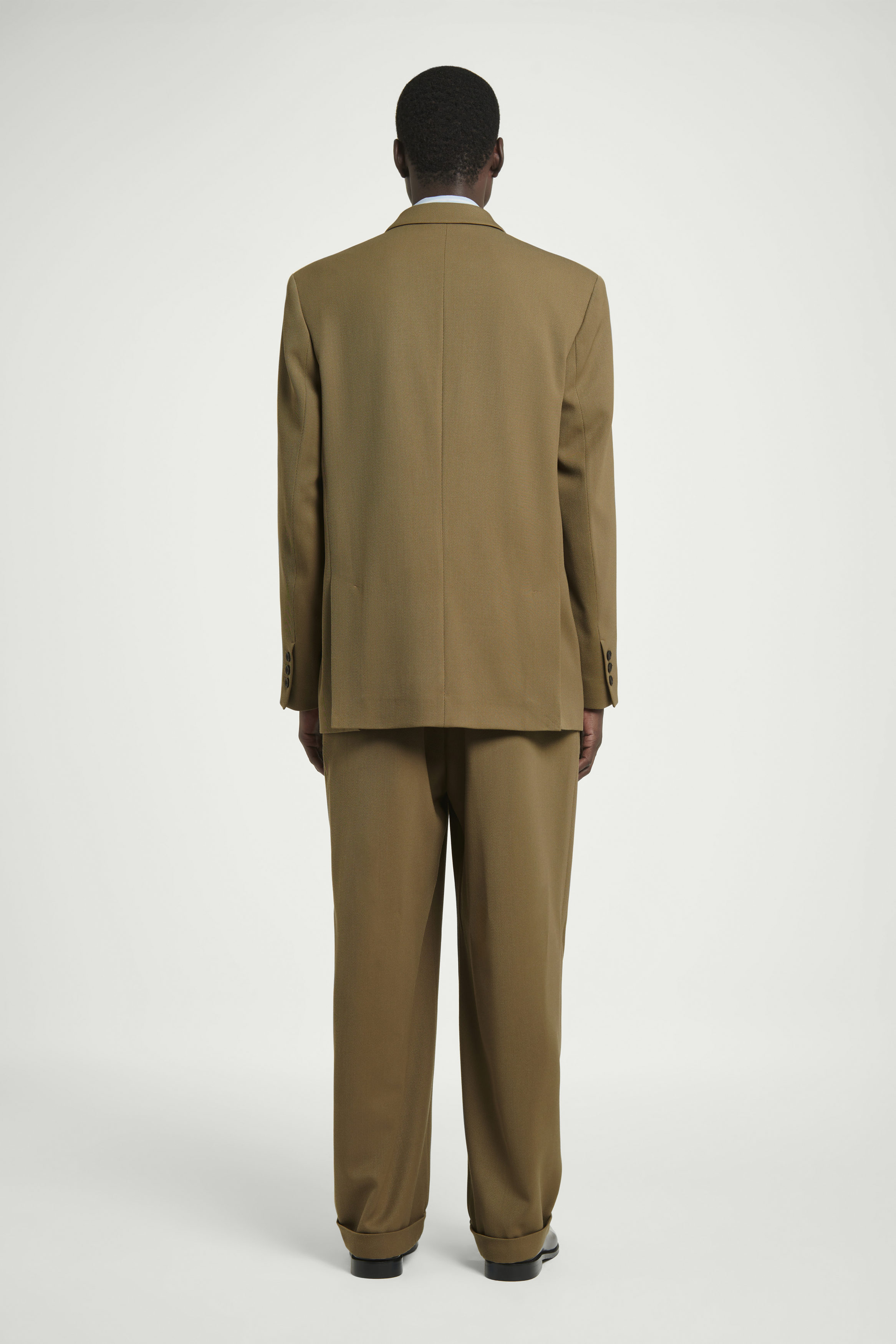 スーツ 80s Camel beige over size double set up Fitted DB and Flap Jacket – Sergio Hudson