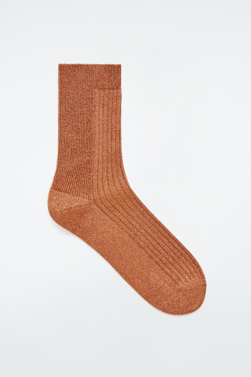 Ribbed Lurex Socks