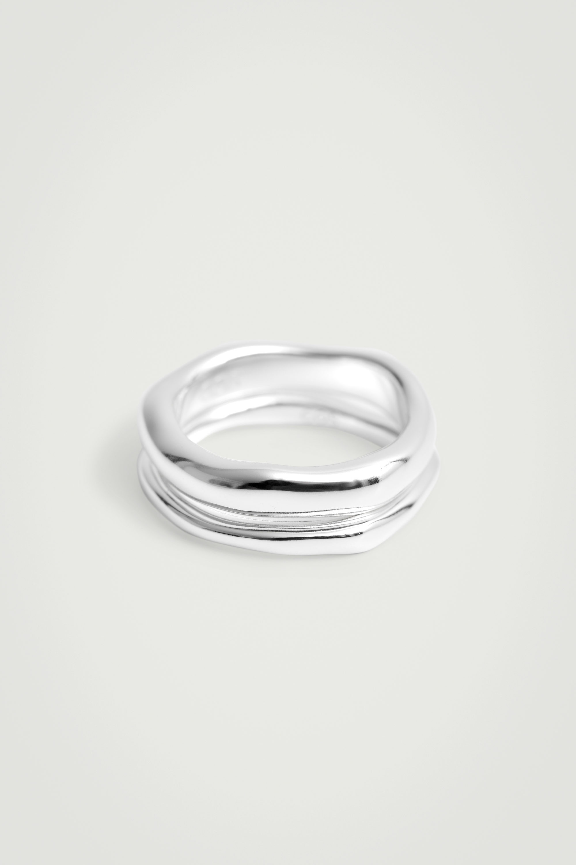 Sterling Silver 925 DQ Two Row Twist Sz 6 Ring Ag 23226 | eBay