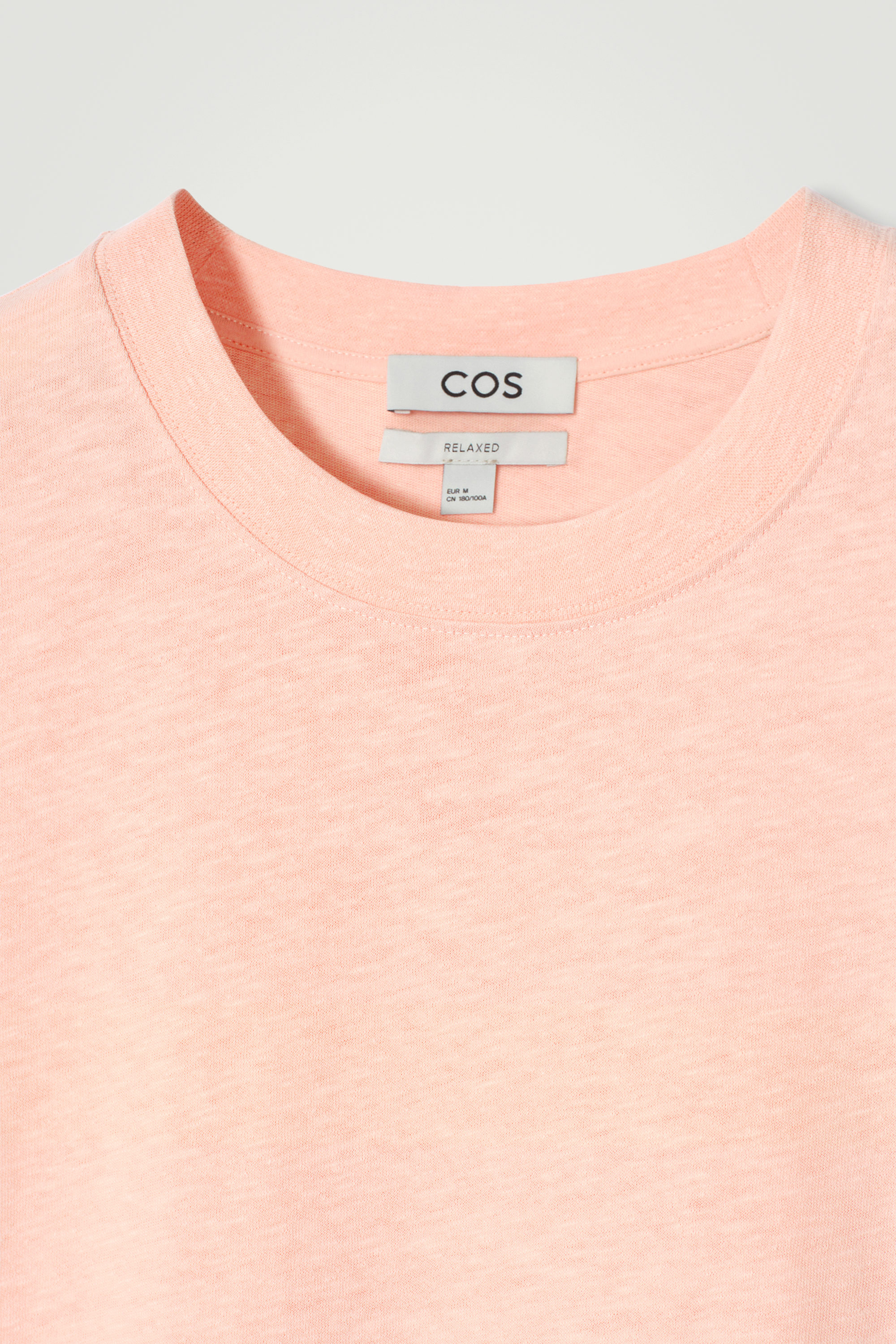 RELAXED SLUBBED-COTTON T-SHIRT - APRICOT RELAXED SLUBBED-COTTON T-SHIRT - APRICOT