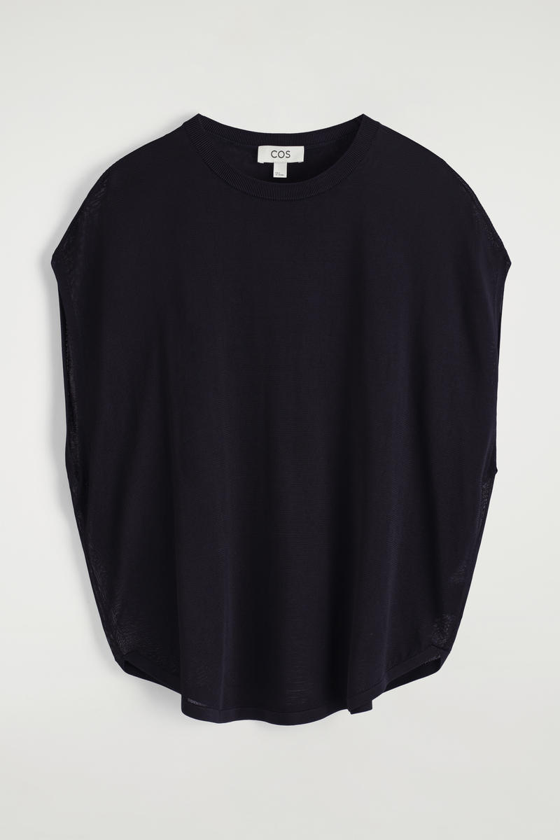 Cos T-shirt En Maille Ourlet Circulaire