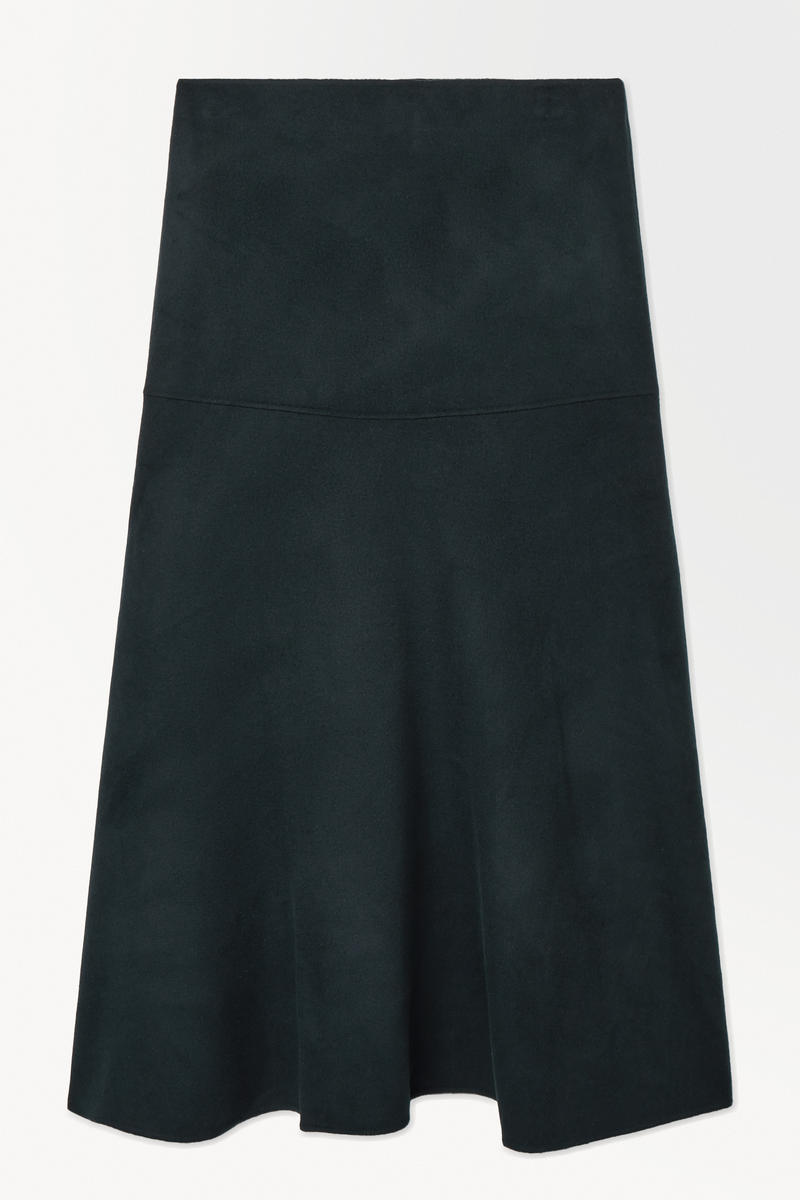 The Wool-Blend Midi Skirt