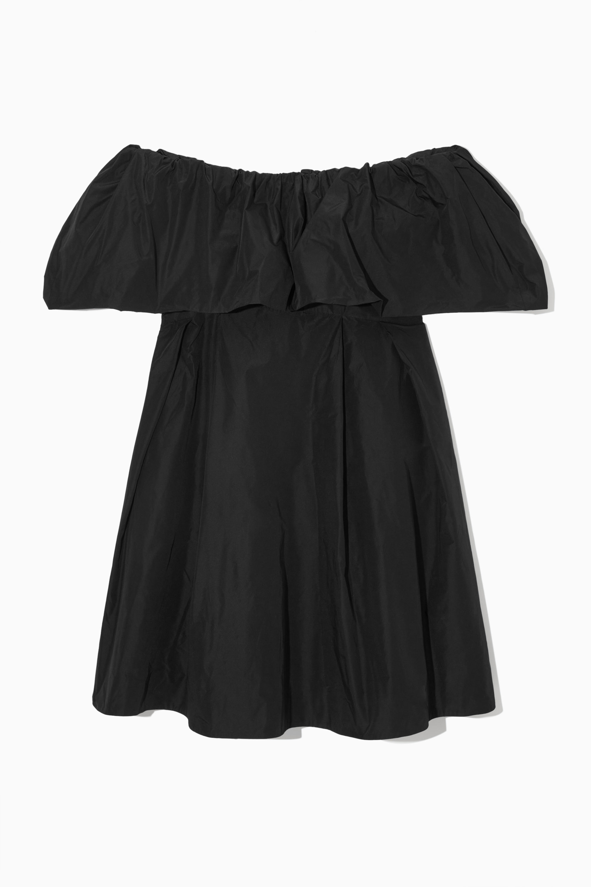 VOLUMINOUS OFF-THE-SHOULDER MINI DRESS - BLACK | COS