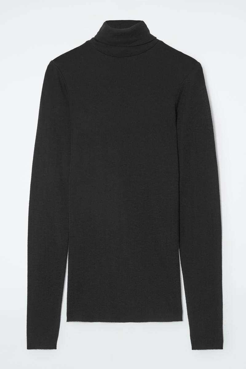 Merino Wool Turtleneck Top