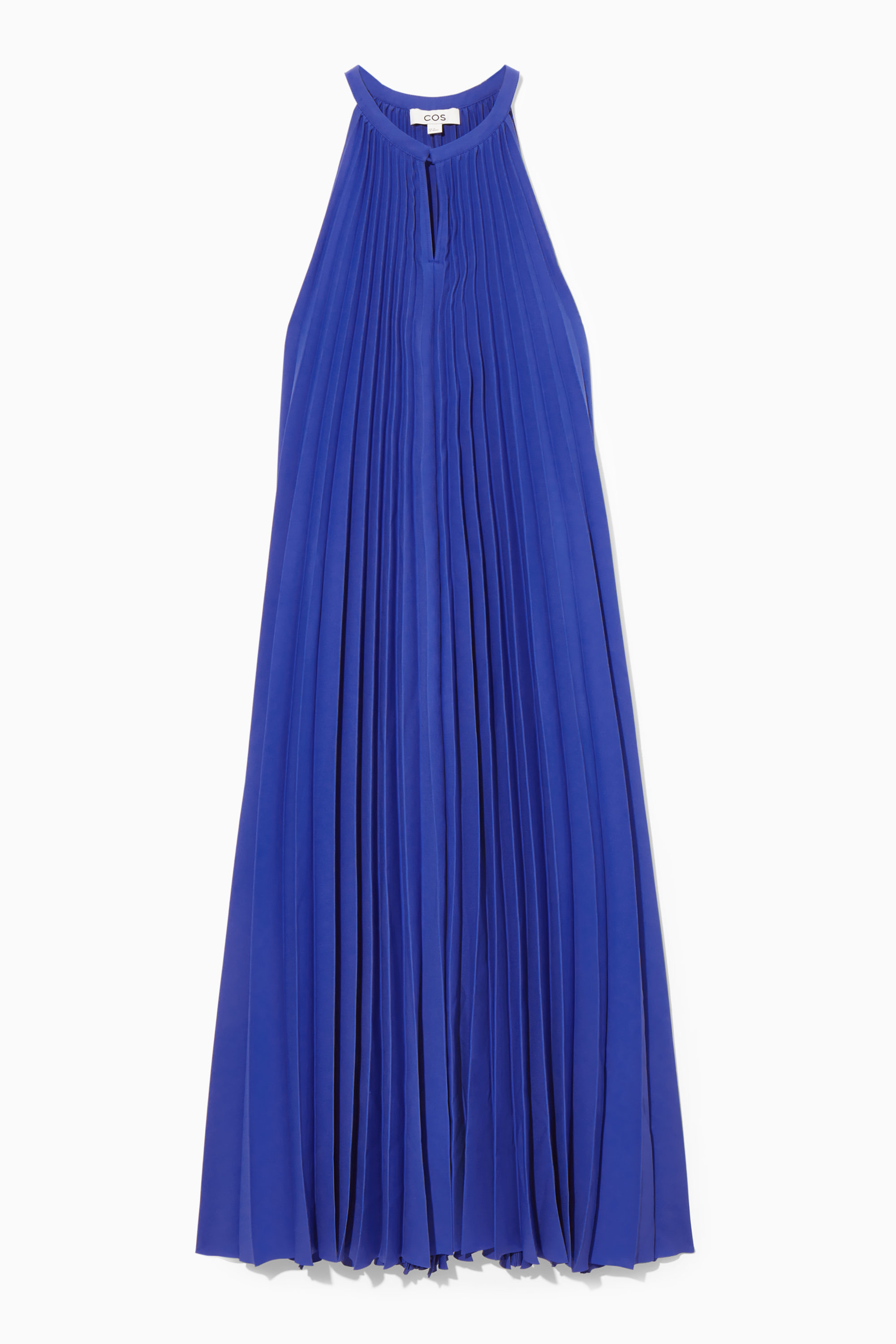 halter dress with bow in back Halter Bow Tie Back Ruched Bust Maxi Dress, White / XS main image 0