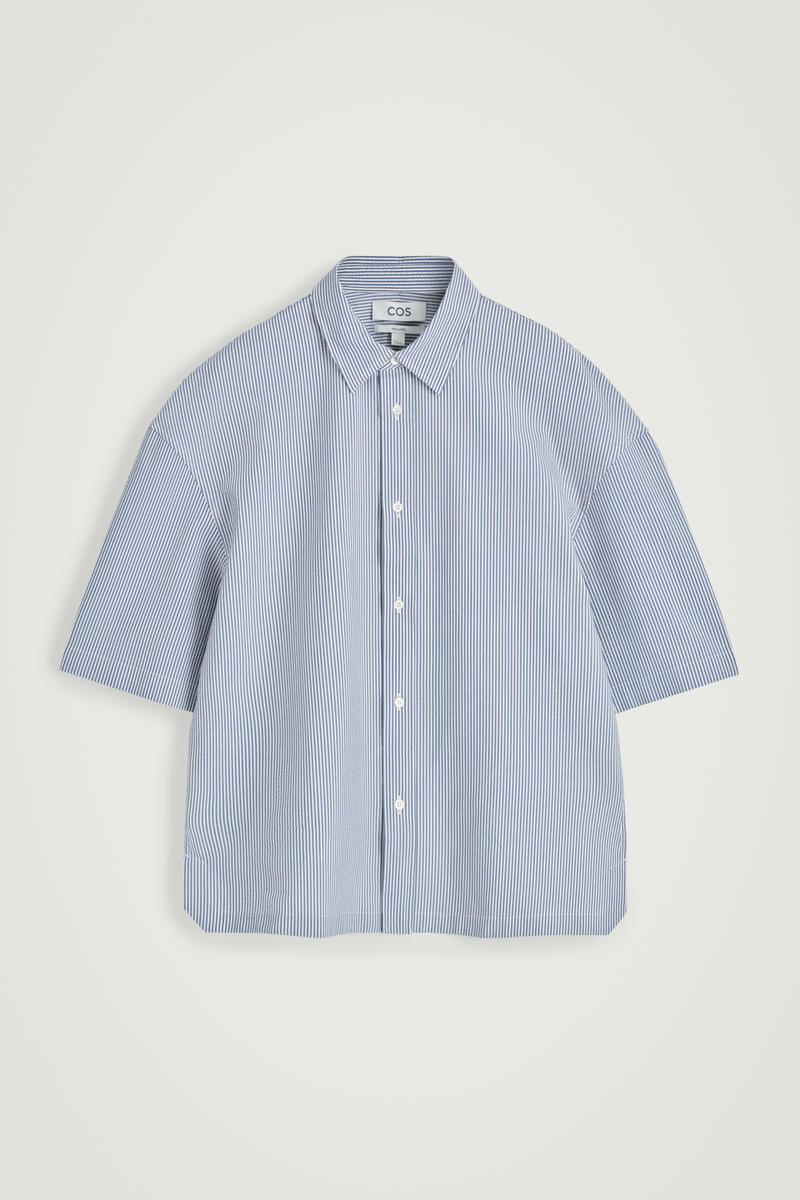 Boxy Cotton Short-Sleeved Shirt