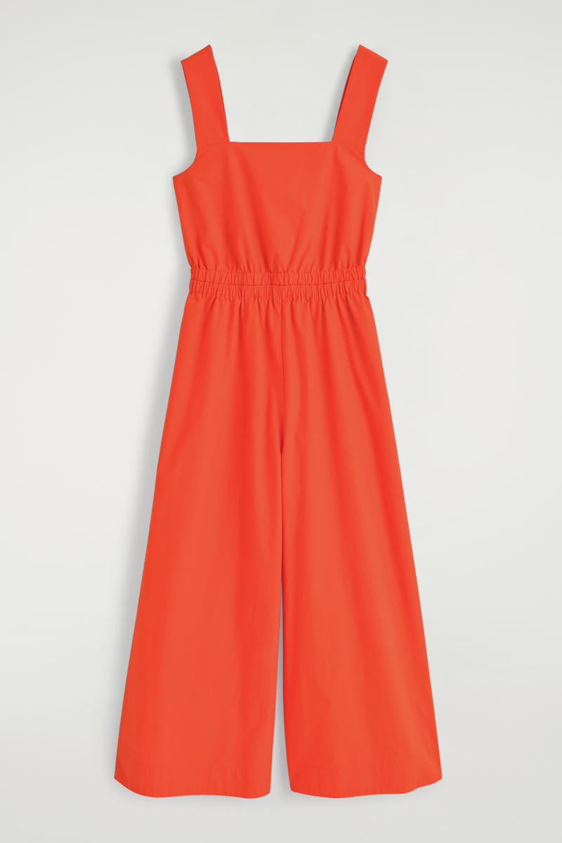 Gathered Open-Back Jumpsuit
