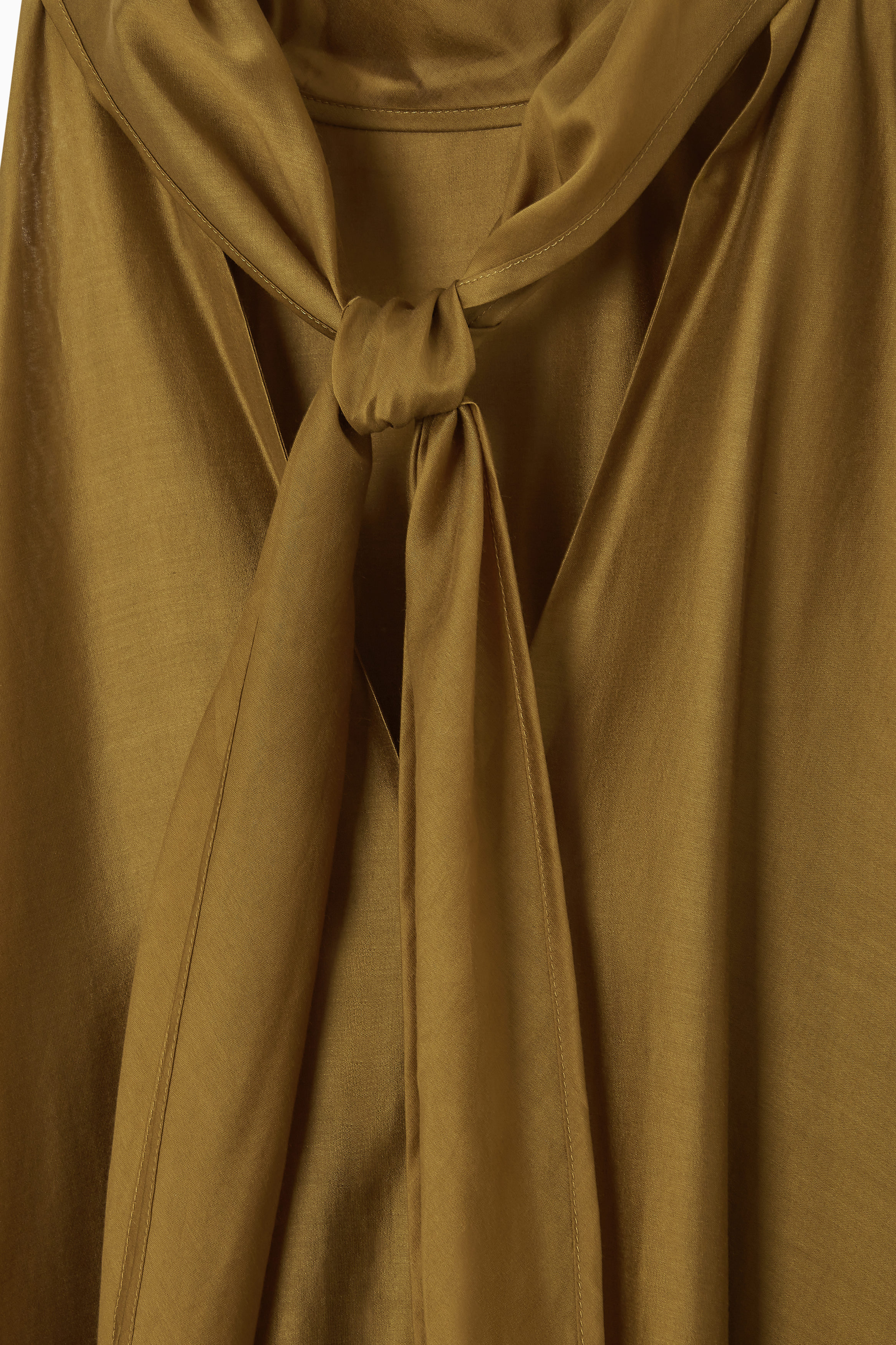 HALTERNECK A-LINE MAXI DRESS - OCHRE