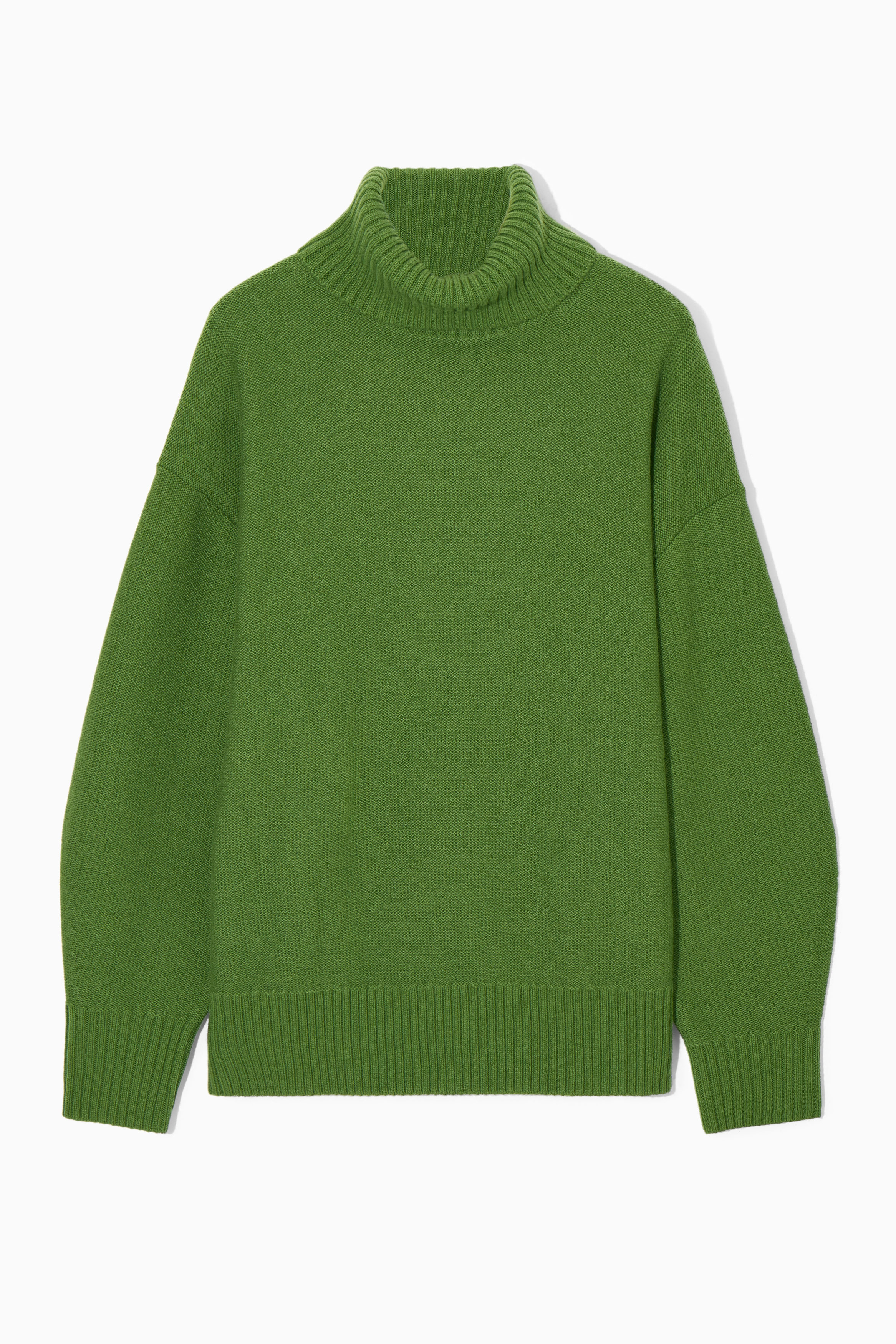 OVERSIZED WOOL ROLL-NECK SWEATER - GREEN | COS US