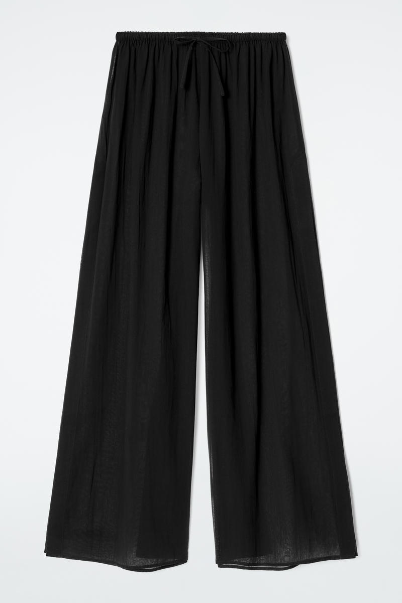 Crinkled Cotton Beach Trousers