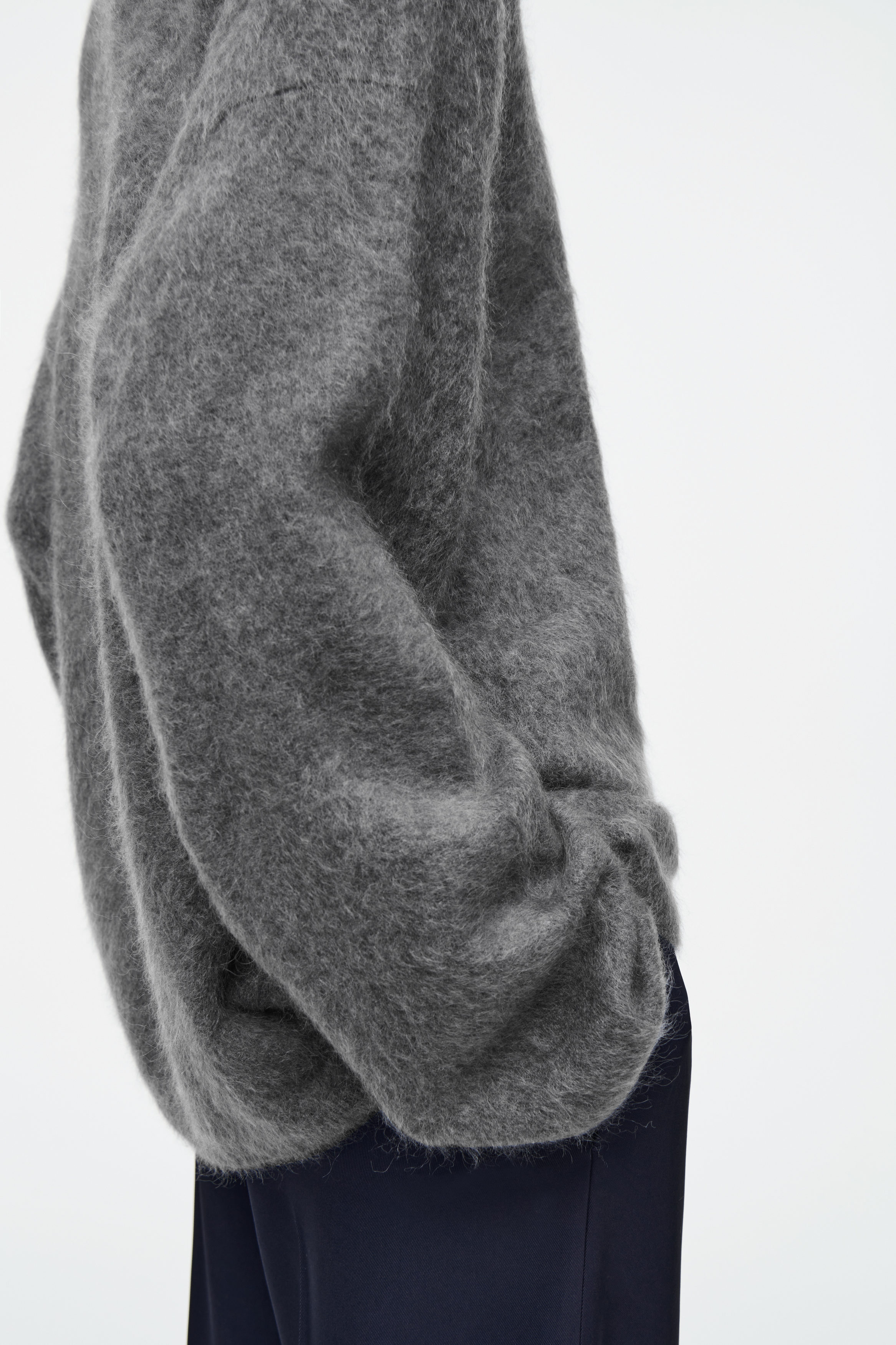 BRUSHED-CASHMERE TURTLENECK JUMPER - CHARCOAL