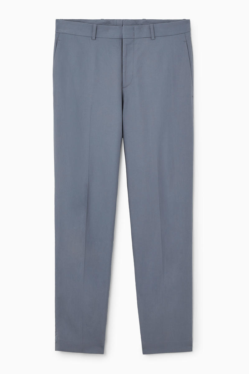 Tailored Twill Trousers - Straight in Blue