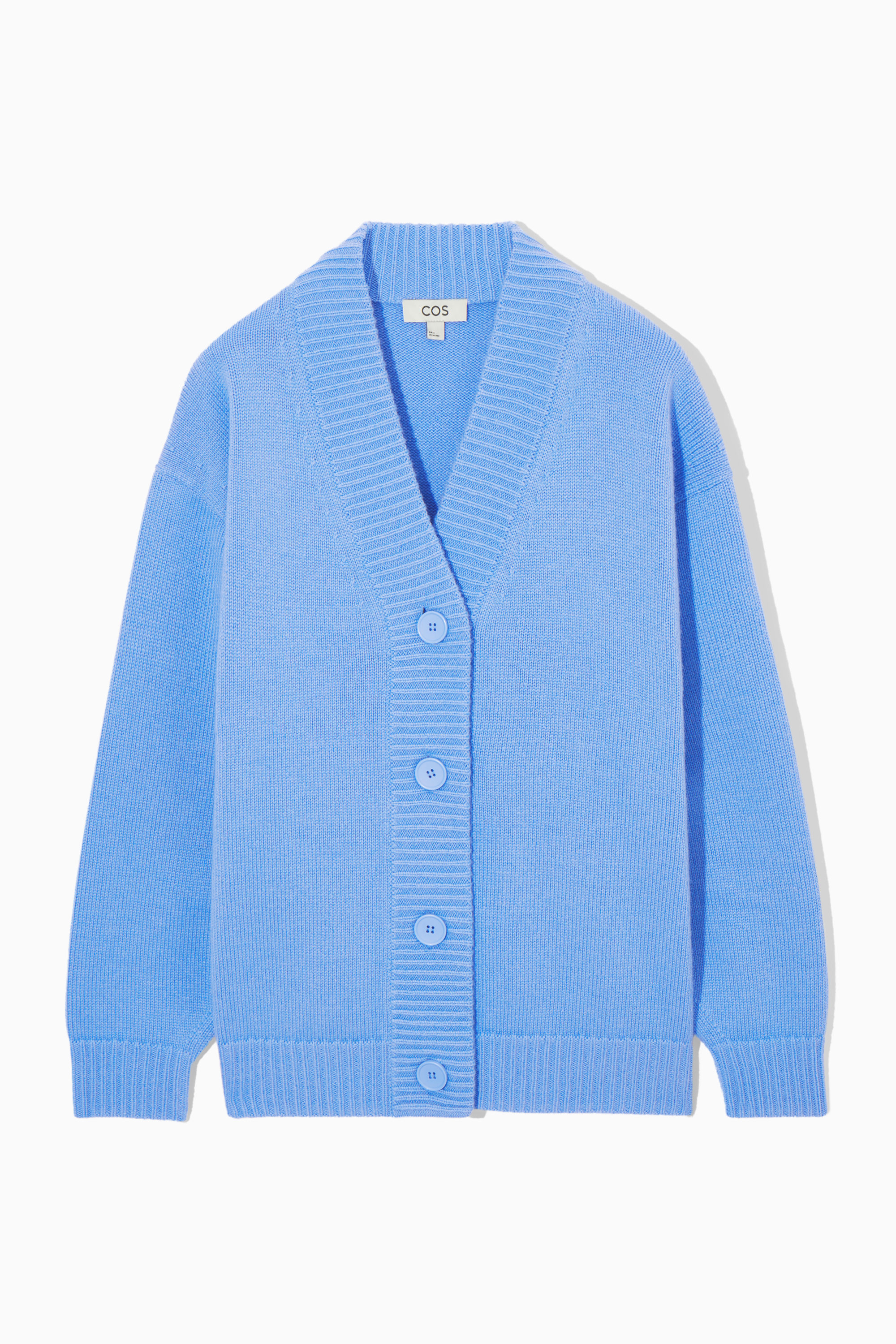 COCOONING WOOL V-NECK CARDIGAN - LIGHT BLUE | COS GB