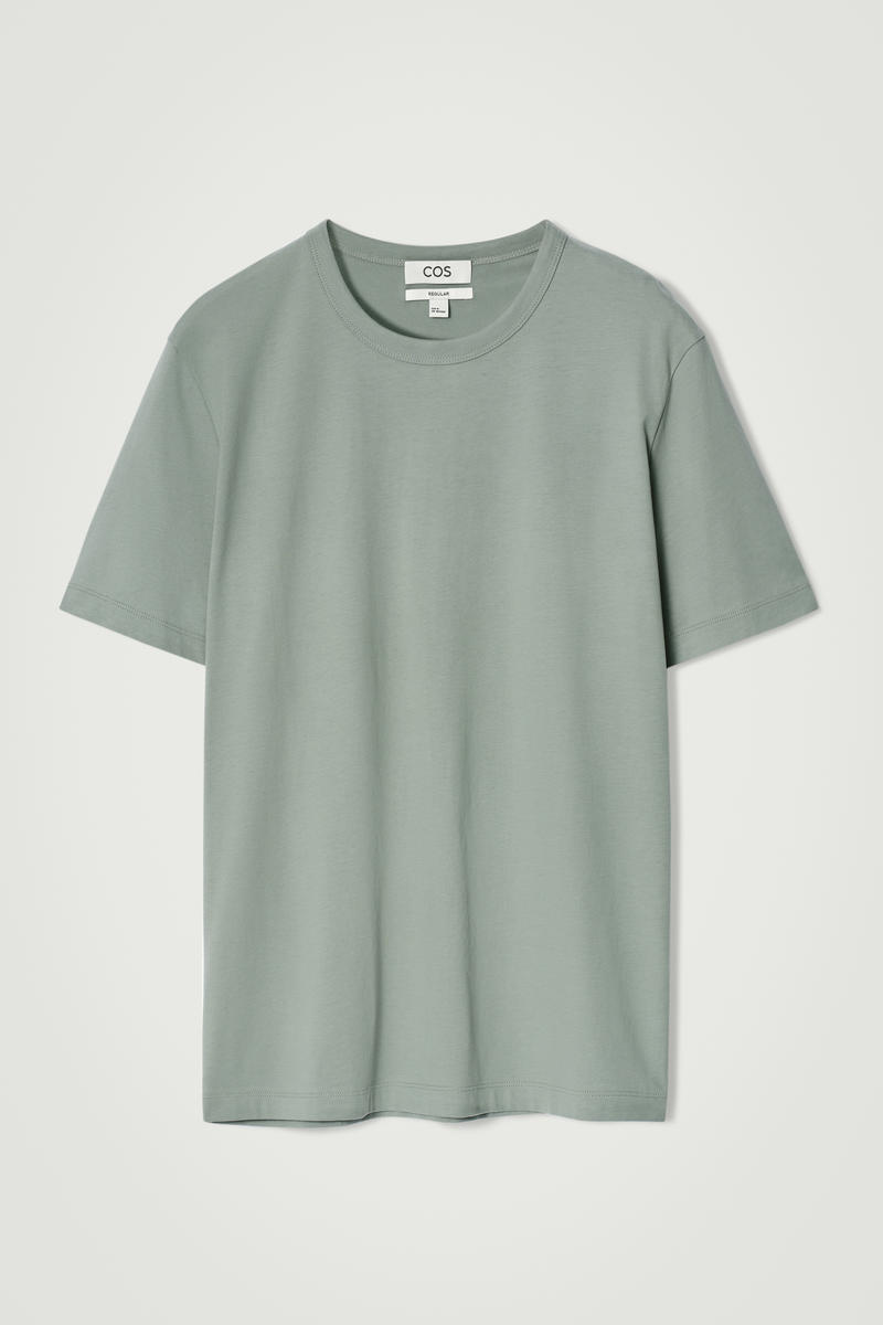 Regular Brushed-Cotton T-Shirt in Green
