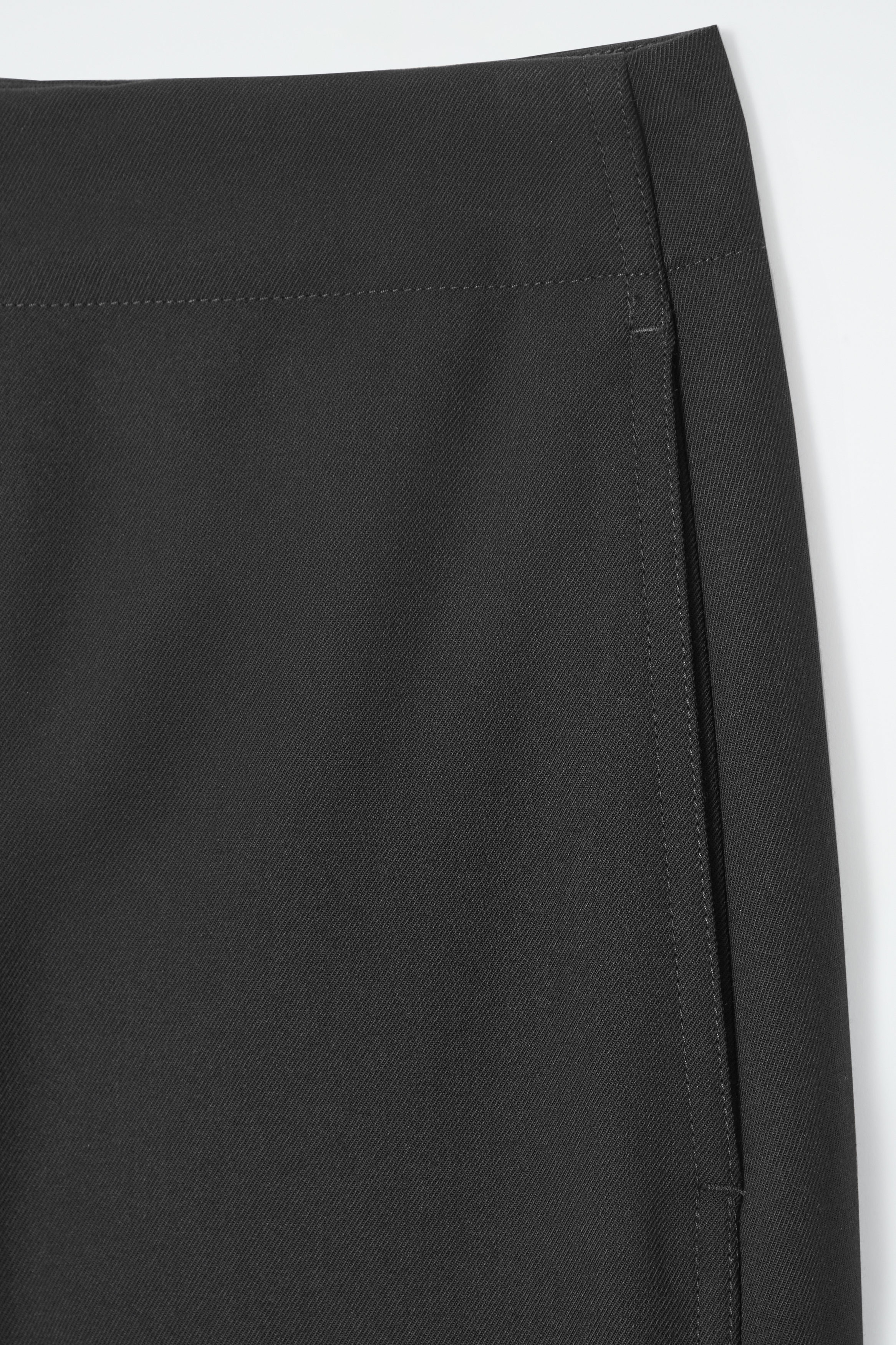 TAILORED TWILL CULOTTES - BLACK TAILORED TWILL CULOTTES - BLACK