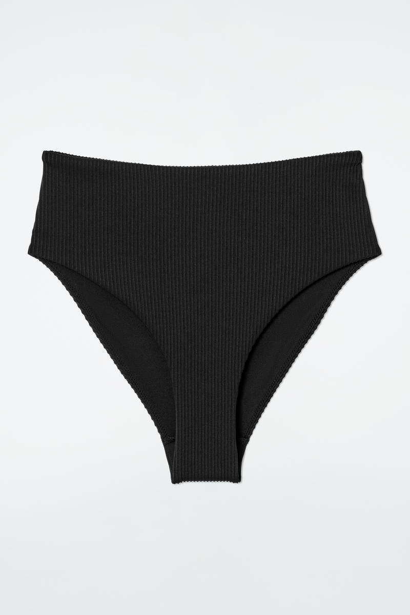 Ribbed High-Waisted Bikini Briefs