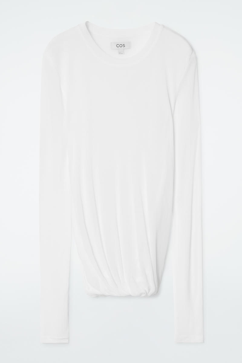 Twisted-Hem Silk Top