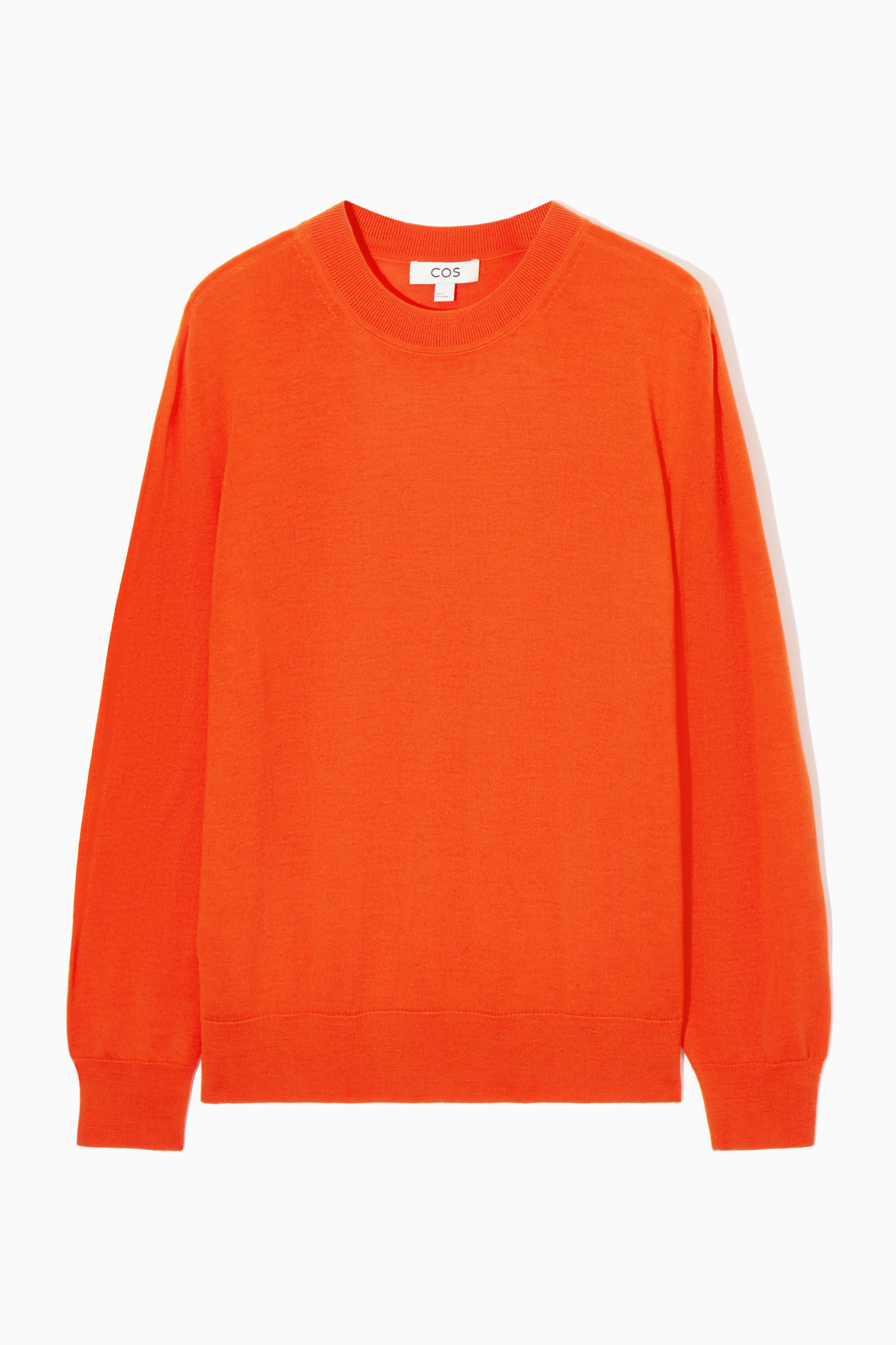 REGULAR-FIT MERINO WOOL JUMPER - BRIGHT ORANGE | COS