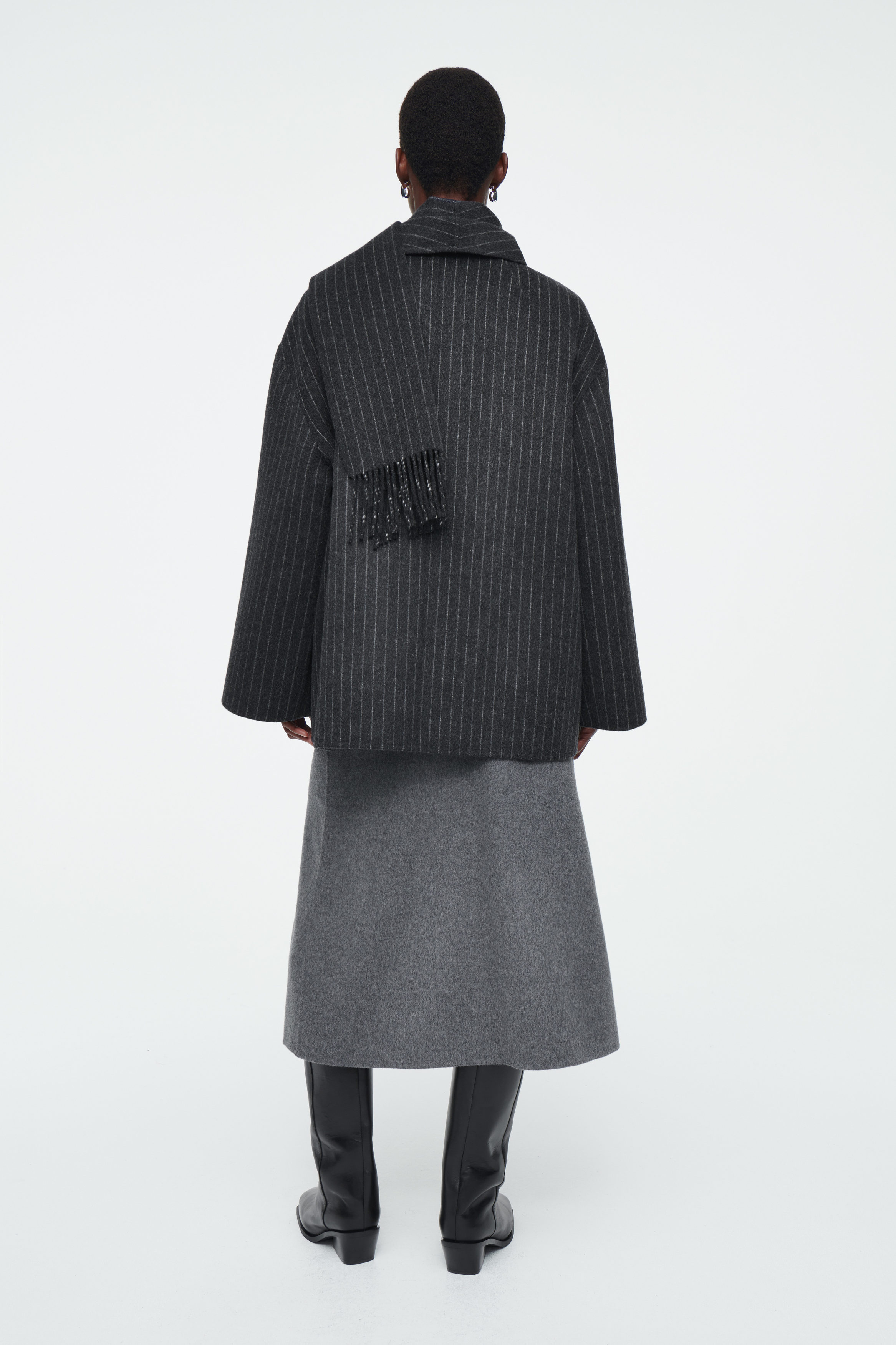Shop Sandro Wool Coat with Scarf | Saks Fifth Avenue