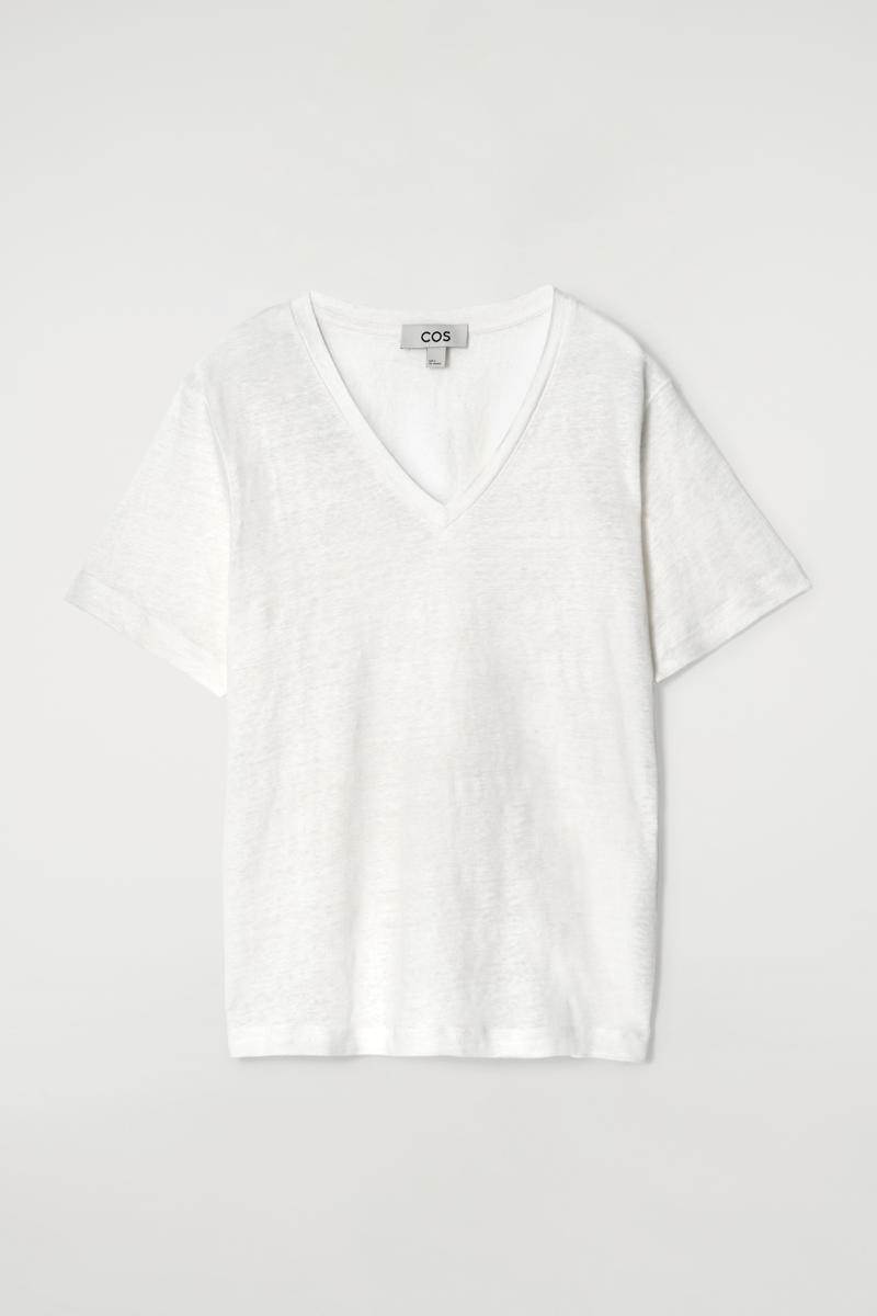 V-Neck Linen T-Shirt