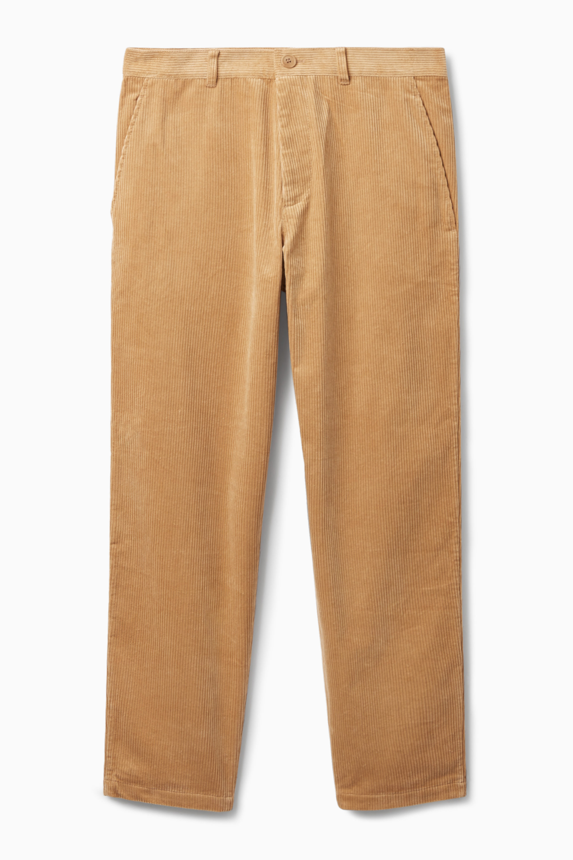 RELAXED-FIT CORDUROY TROUSERS - BEIGE