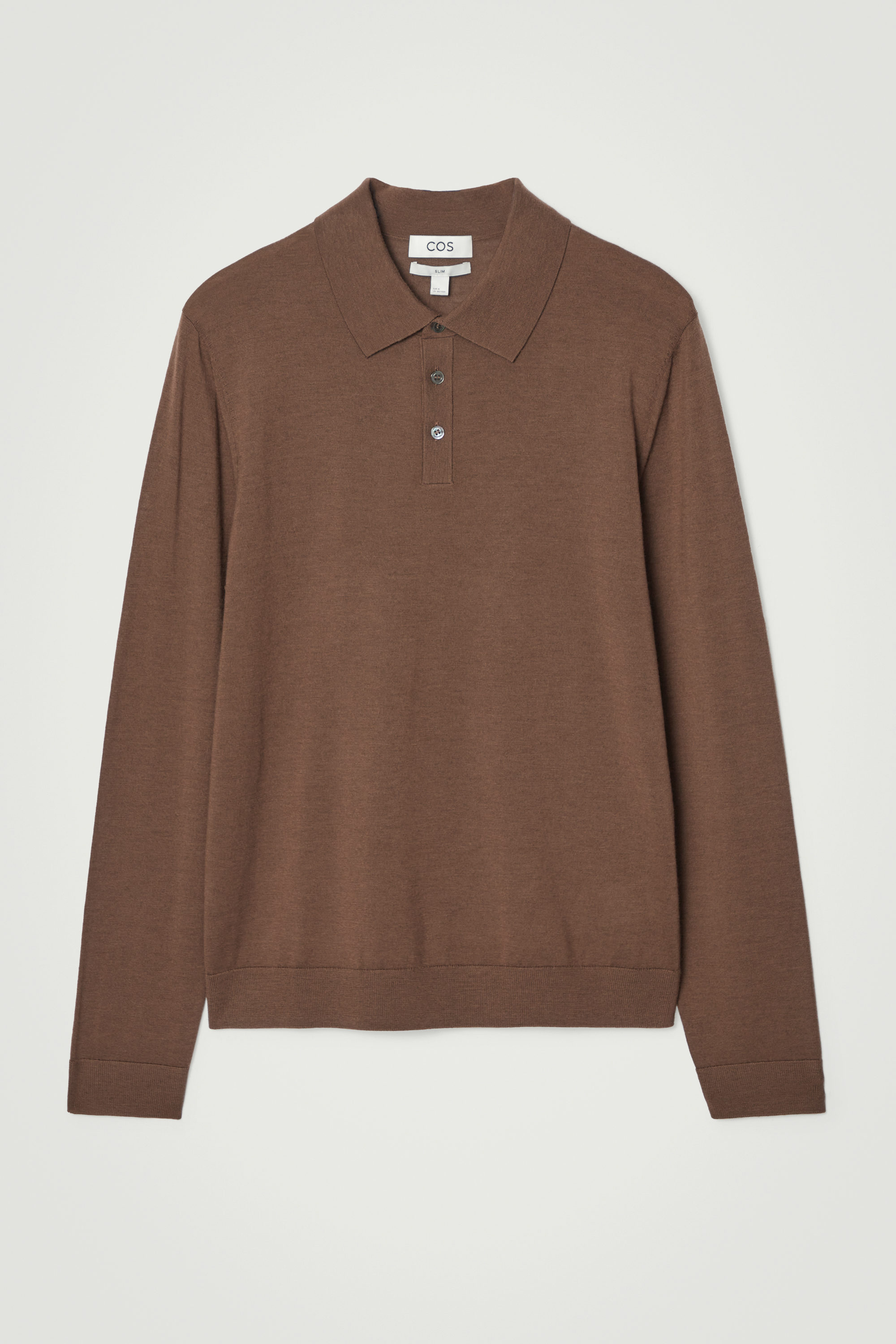 p　HARD TWIST MERINO KNIT BIG POLO p HARD TWIST MERINO KNIT BIG POLO Long Sleeve Knit Polo