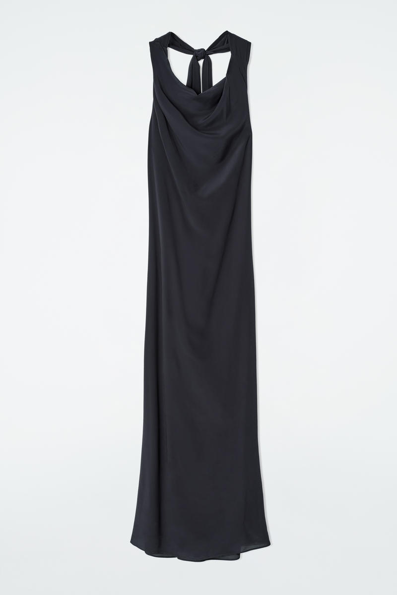 Cowl-Neck Maxi Dress