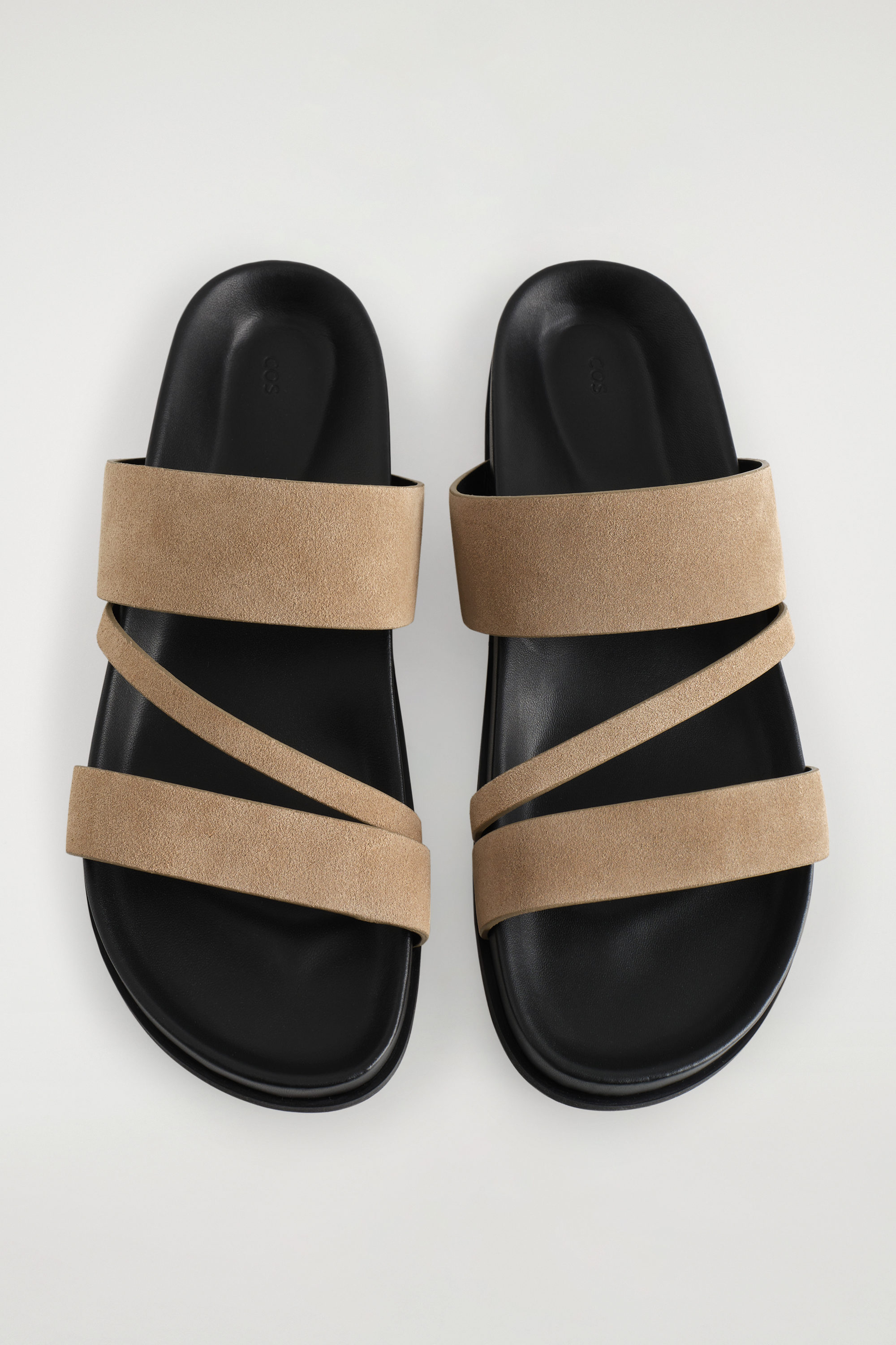 MULTI-STRAP SUEDE SANDALS - BEIGE MULTI-STRAP SUEDE SANDALS - BEIGE